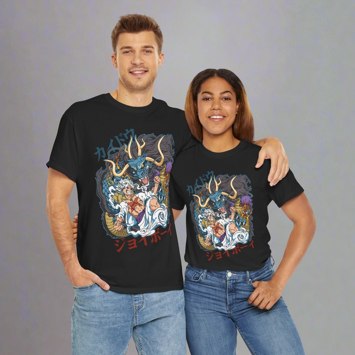 OMNI™ One Piece Gear 5 Luffy Vs Kaido Unisex Heavy Cotton T-Shirt