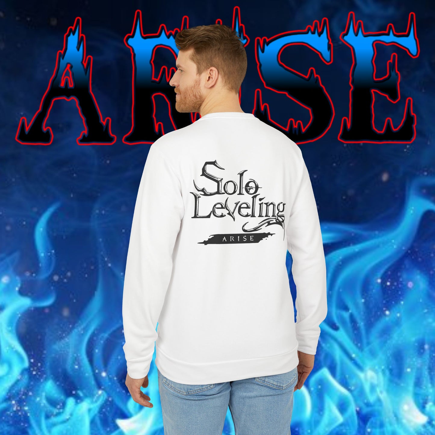 OMNI™ Solo Leveling Marshal Igris Adidas Unisex Fleece Crewneck Sweatshirt