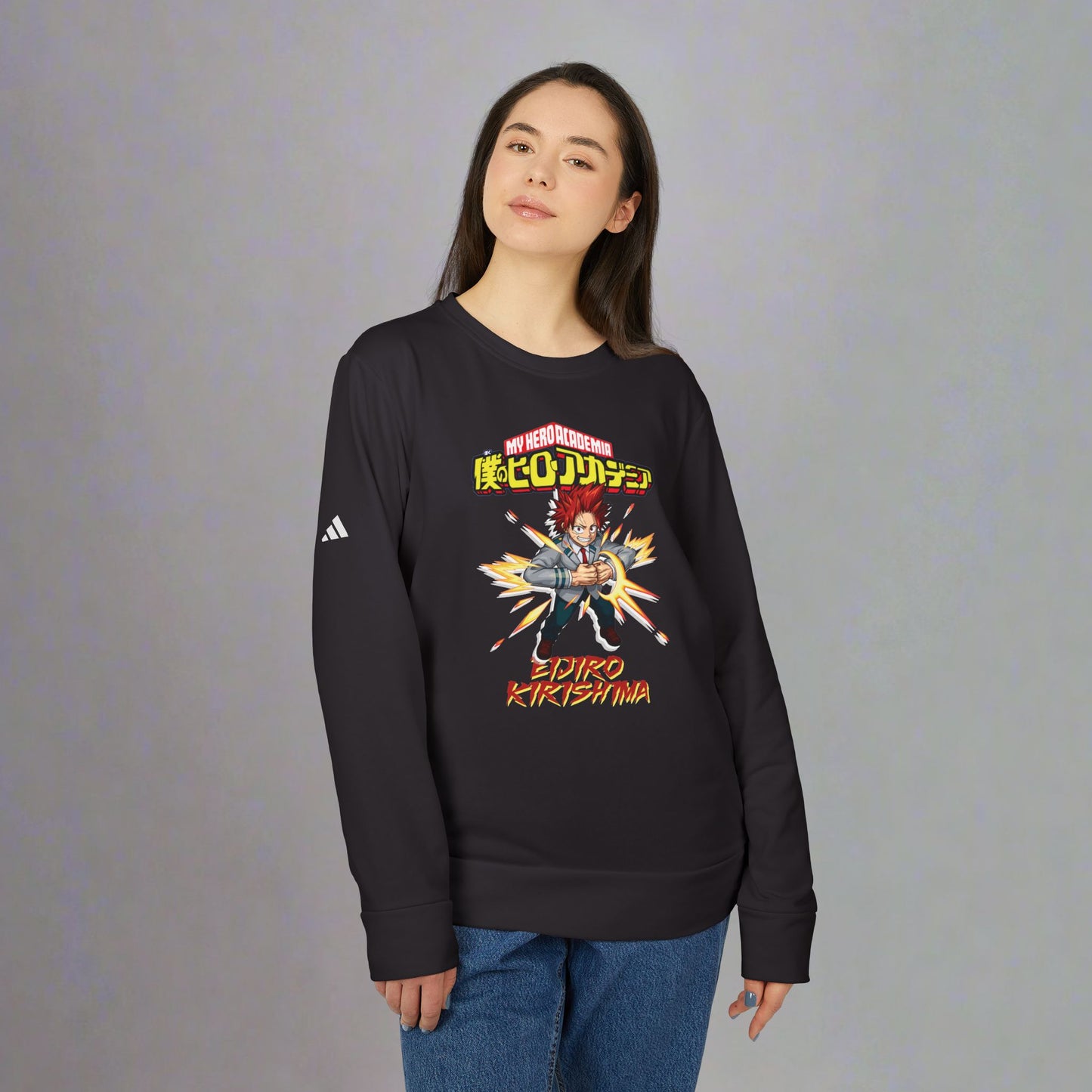 OMNI™ My Hero Academia Eijiro Kirishima Adidas Unisex Fleece Crewneck Sweatshirt