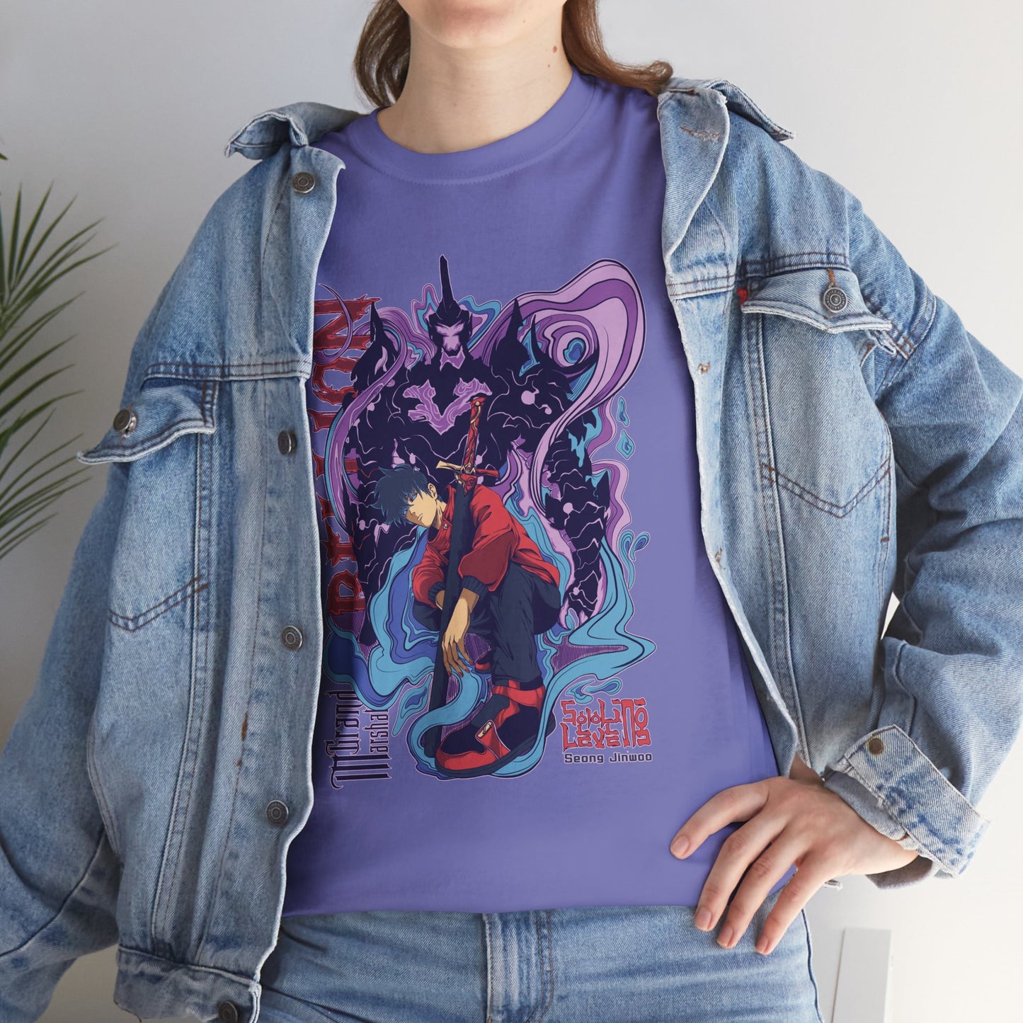 OMNI™ Solo Leveling Sung Drip-Woo Unisex Heavy Cotton T-Shirt