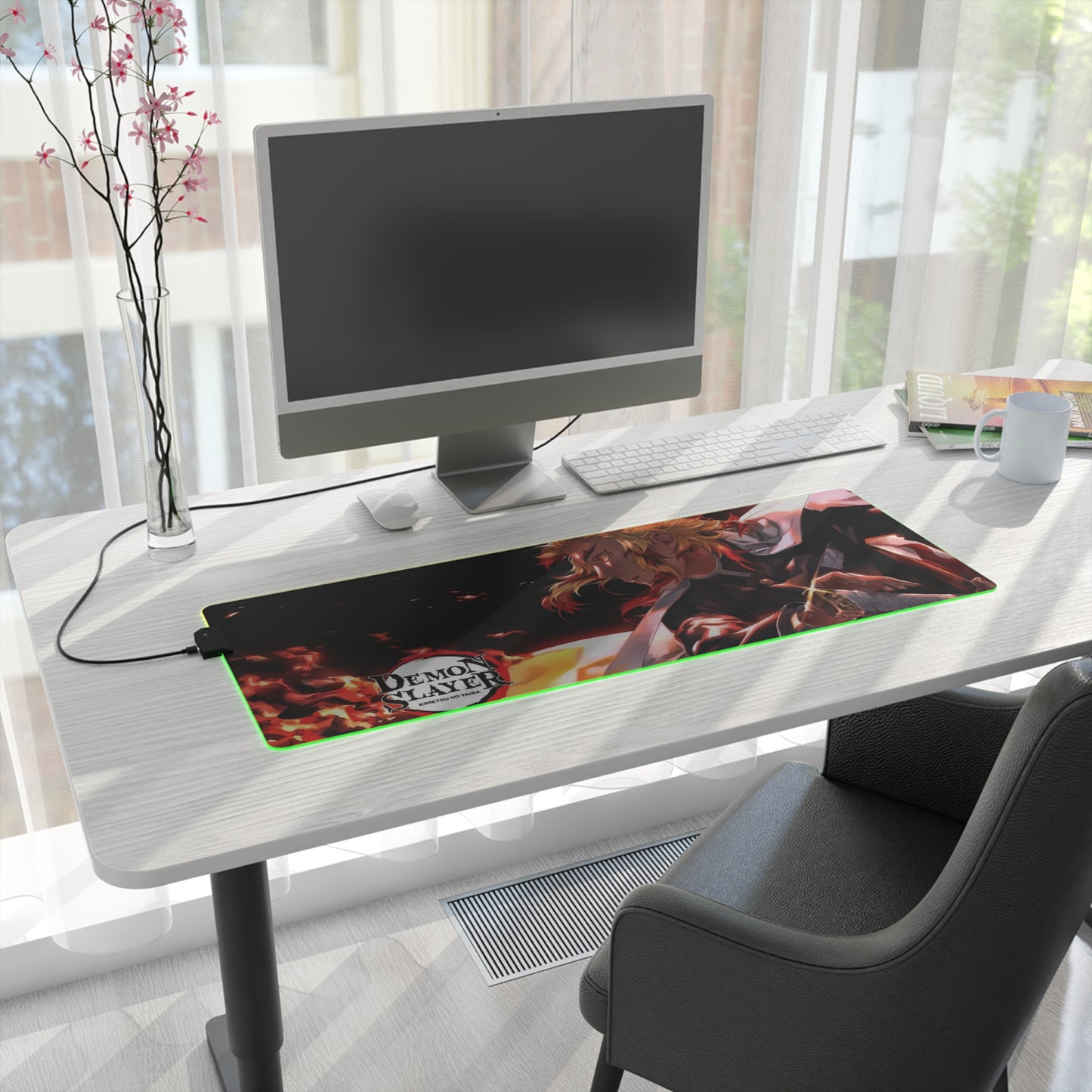 OMNI™ Rengoku's Unbreakable Will LED Gaming Mouse Pad
