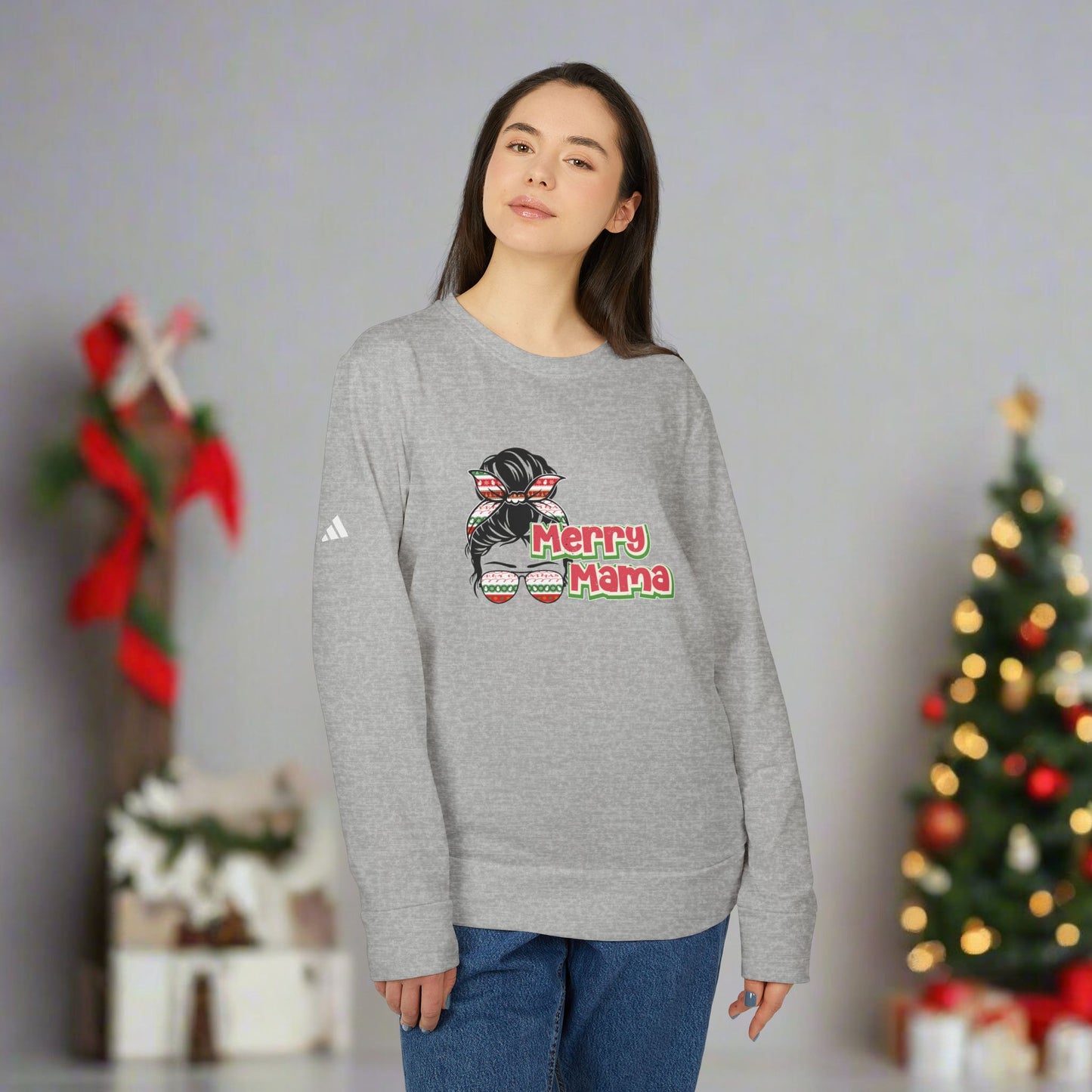 OMNI™ Merry Mama Adidas Women's Fleece Crewneck Sweatshirt
