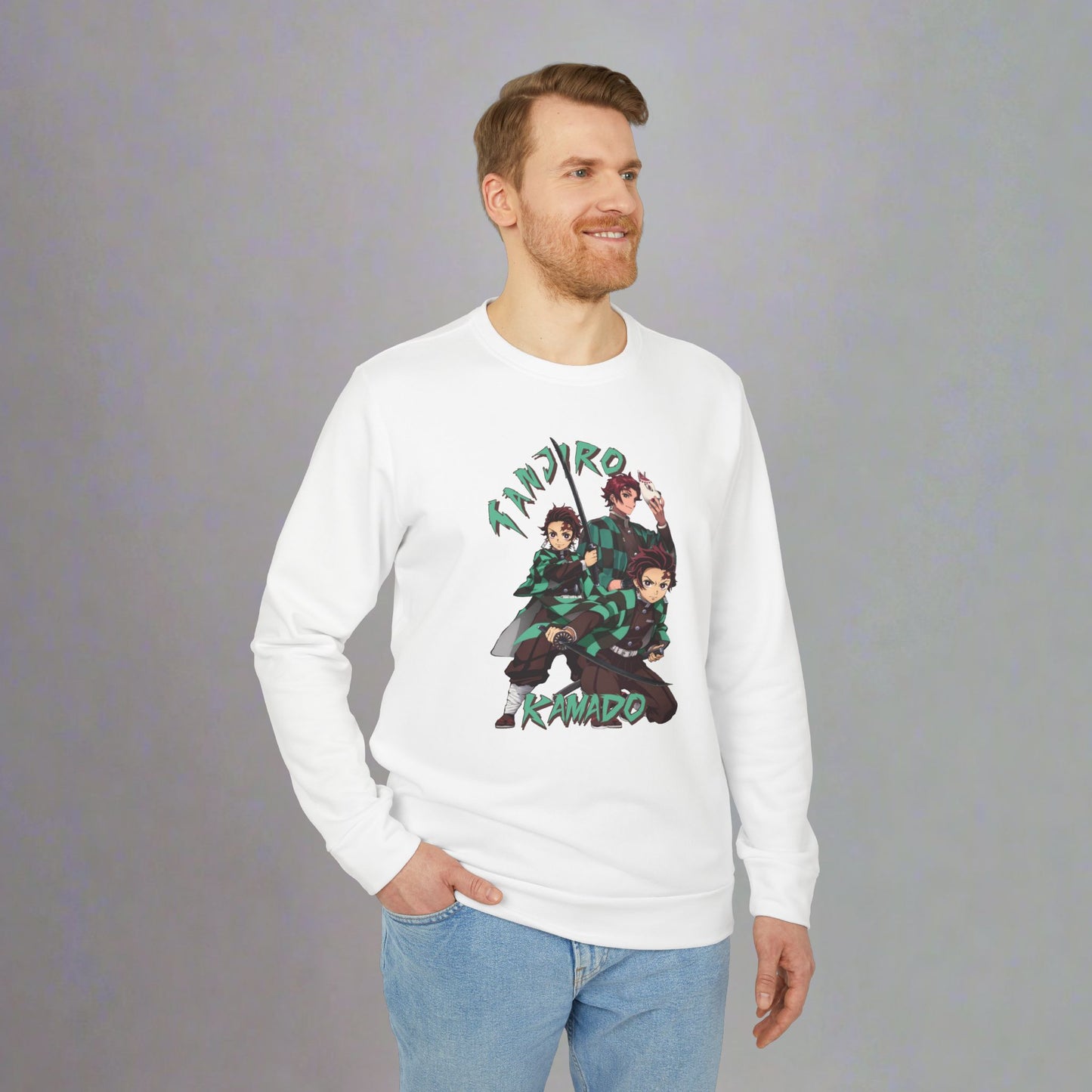 OMNI™ Demon Slayer Tanjiro Kamado Adidas Unisex Fleece Crewneck Sweatshirt