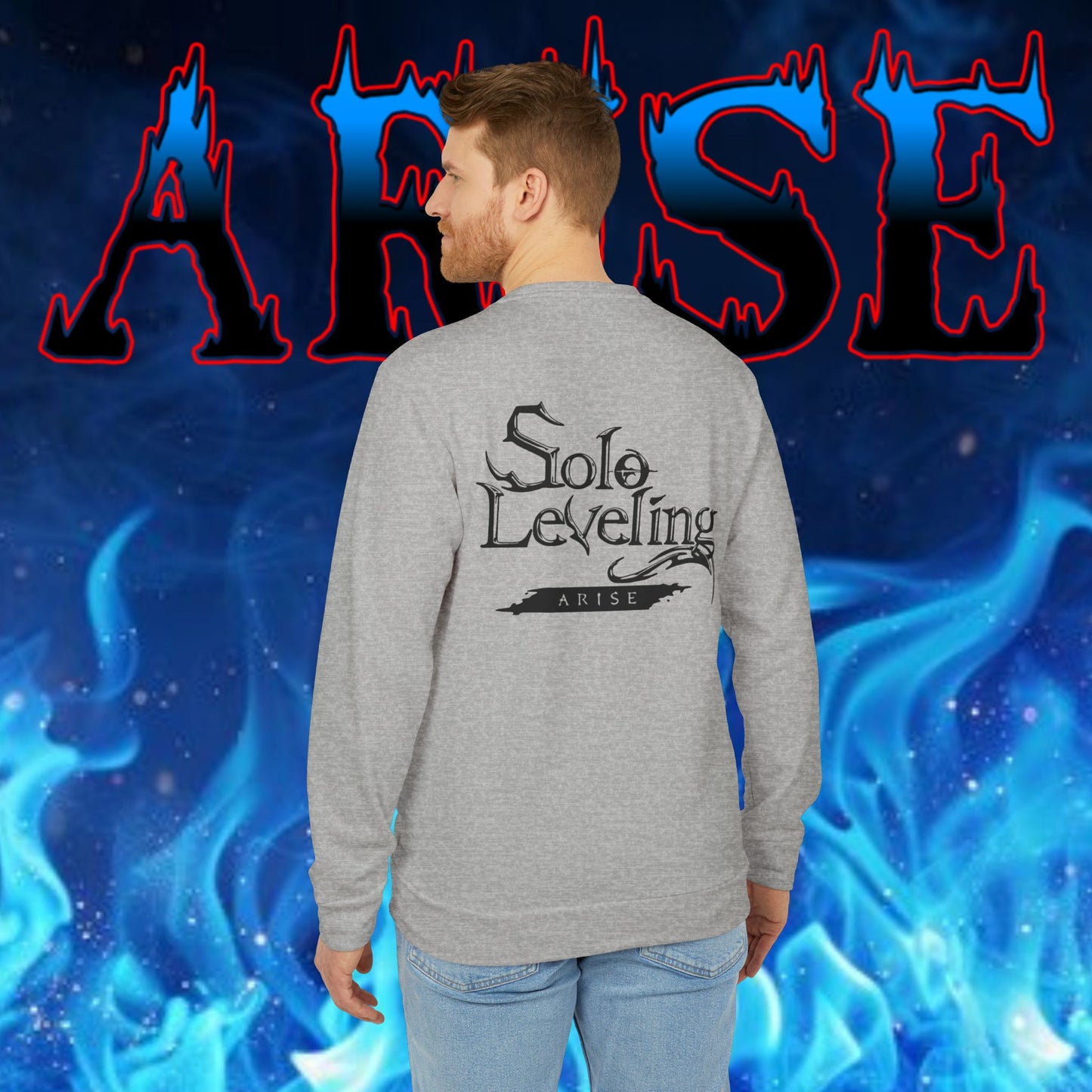 OMNI™ Solo Leveling Marshal Igris Adidas Unisex Fleece Crewneck Sweatshirt