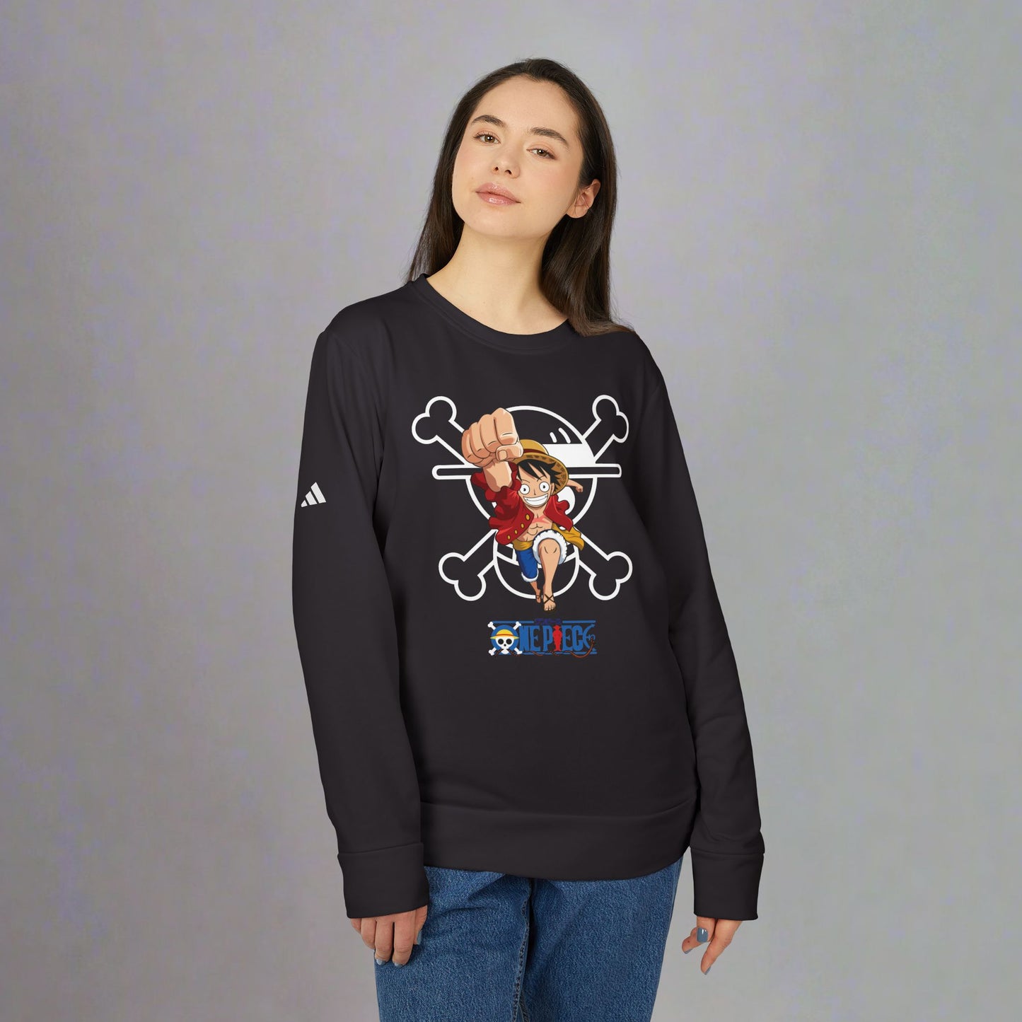 OMNI™ One Piece Straw Hat Monkey D. Luffy Adidas Unisex Fleece Crewneck Sweatshirt