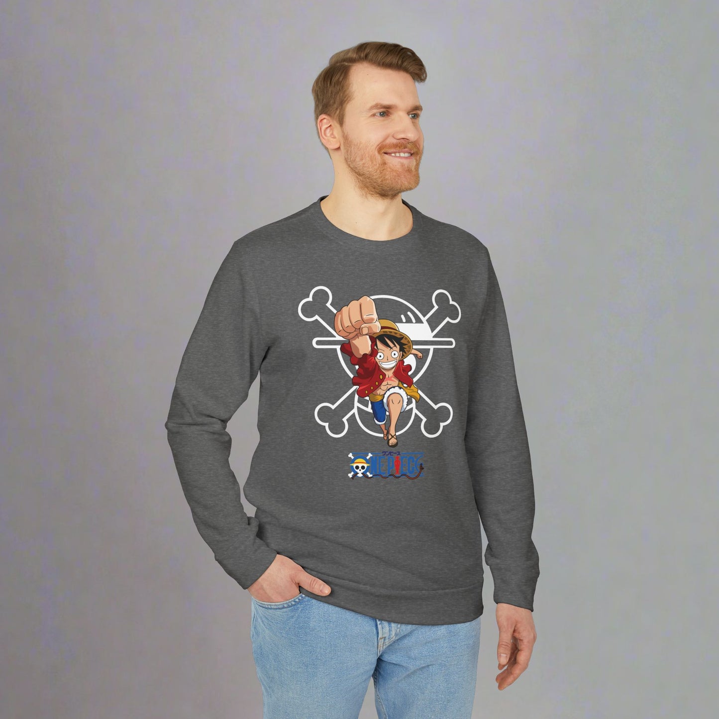 OMNI™ One Piece Straw Hat Monkey D. Luffy Adidas Unisex Fleece Crewneck Sweatshirt