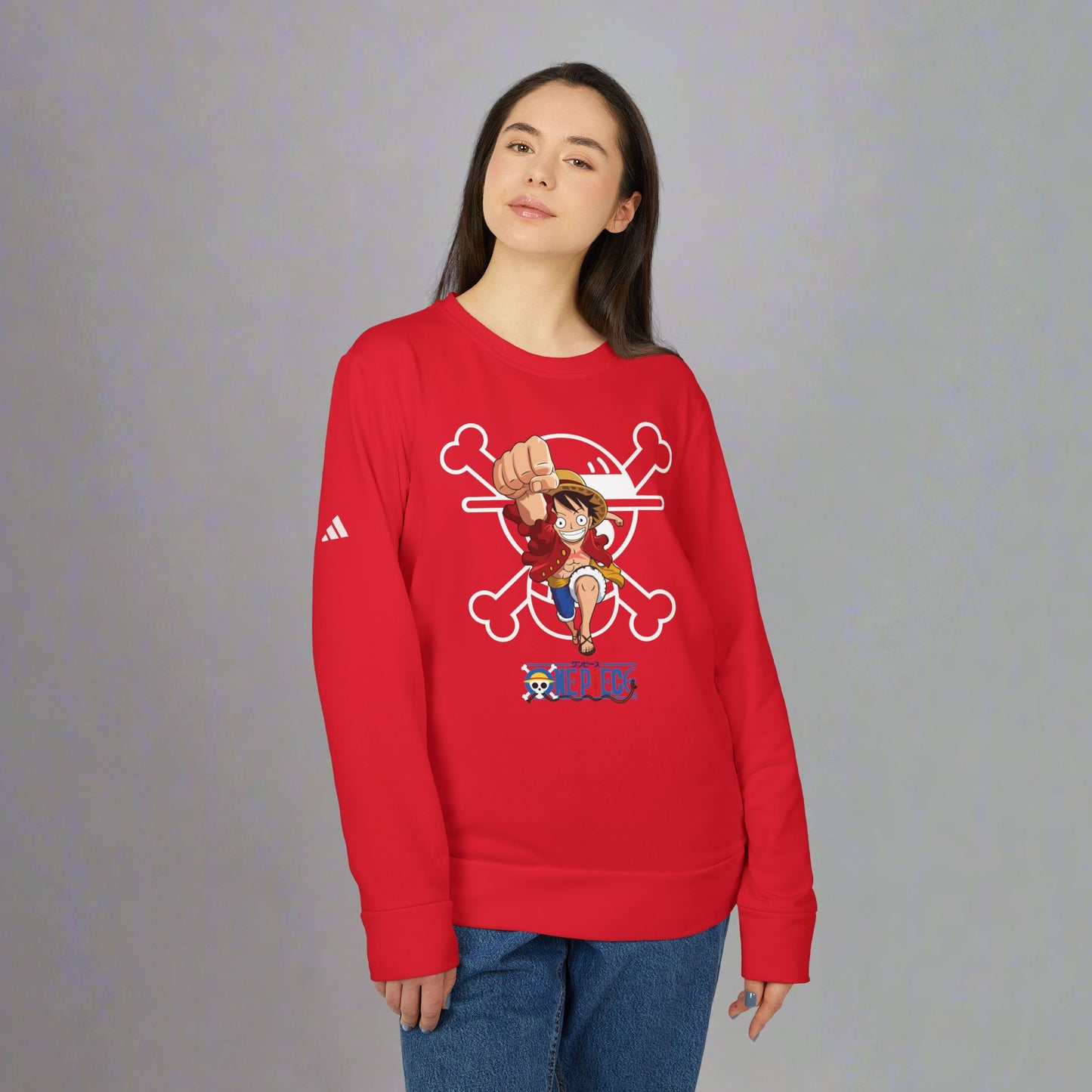 OMNI™ One Piece Straw Hat Monkey D. Luffy Adidas Unisex Fleece Crewneck Sweatshirt