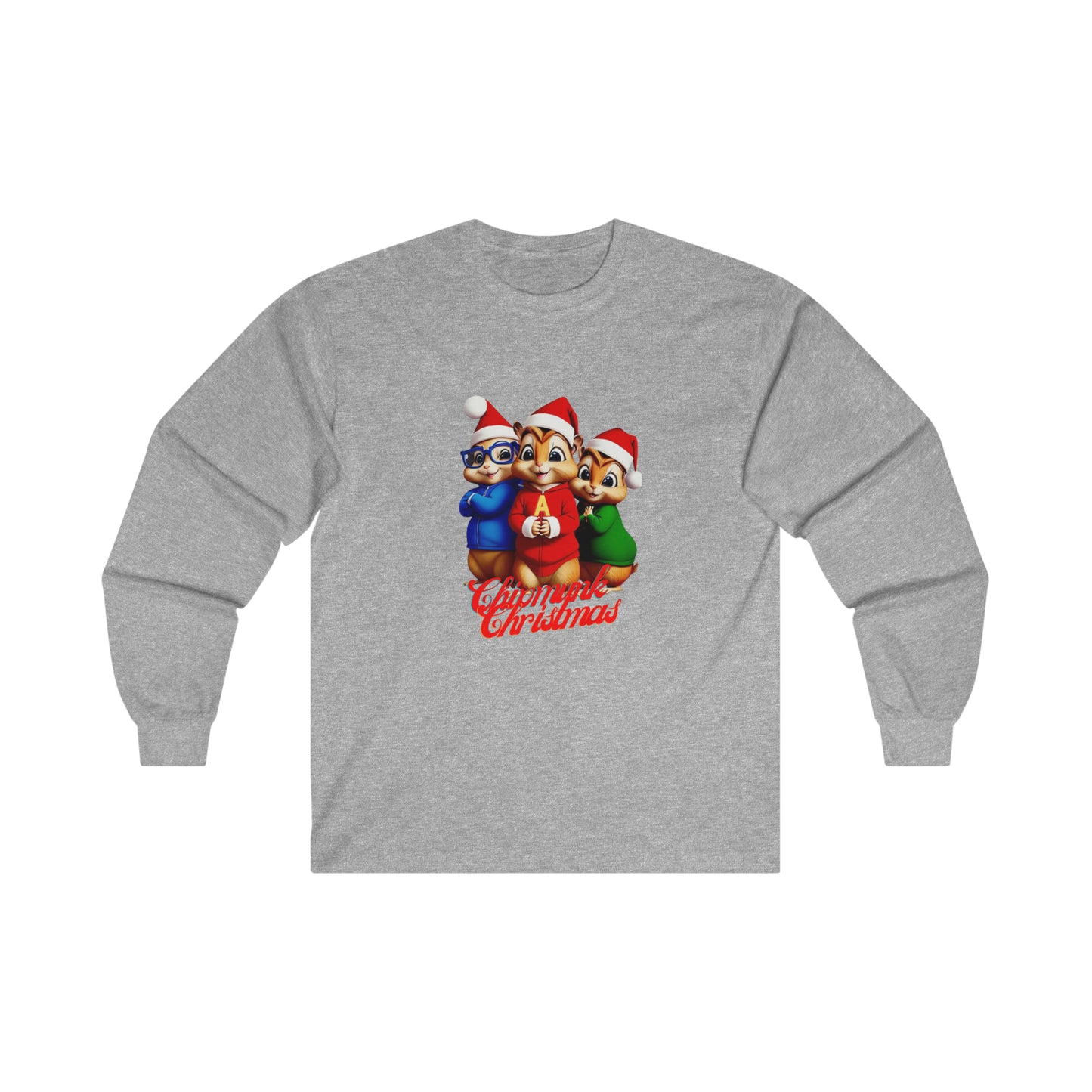 OMNI™ Chipmunk Christmas Ultra Cotton Long Sleeve T-Shirt