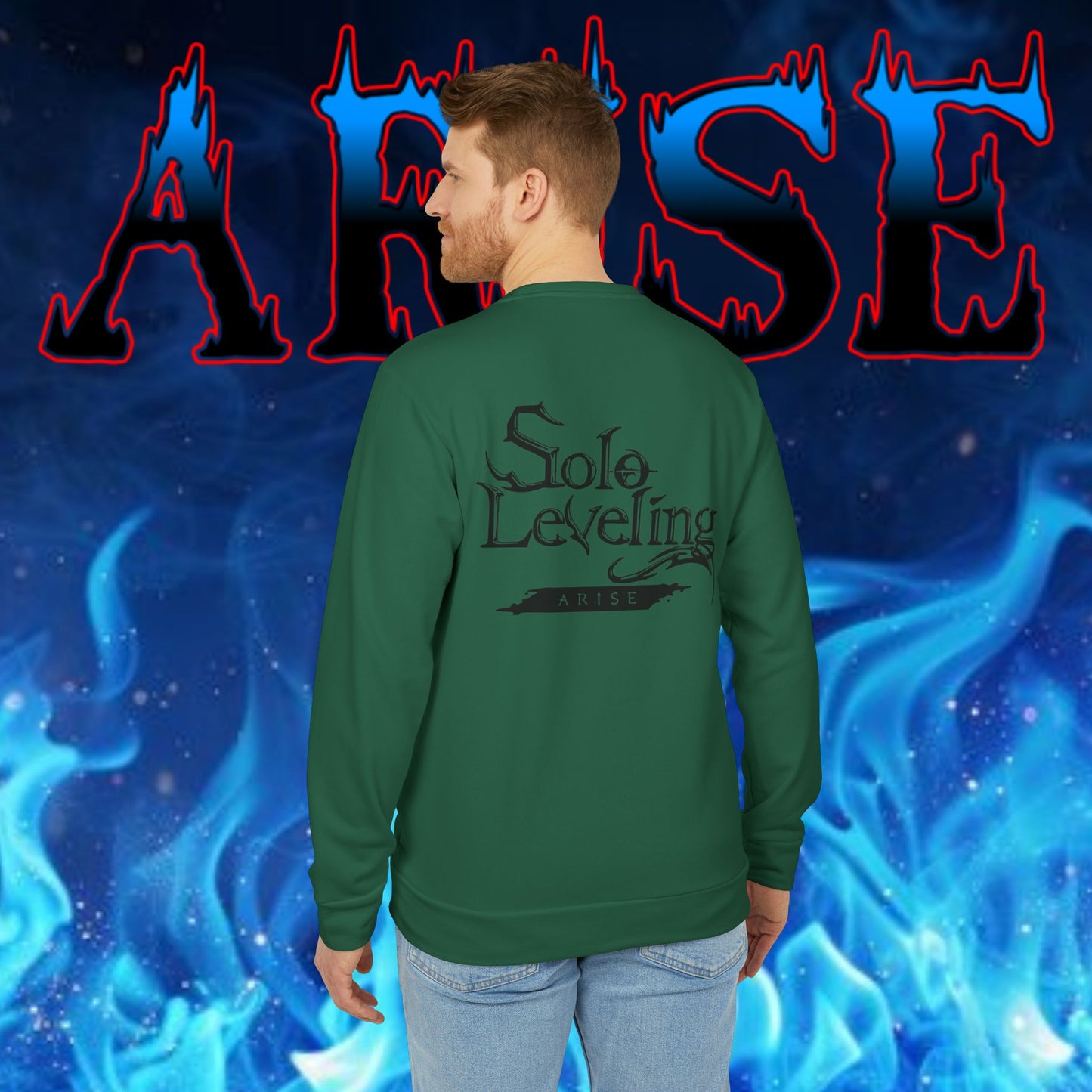 OMNI™ Solo Leveling Marshal Igris Adidas Unisex Fleece Crewneck Sweatshirt