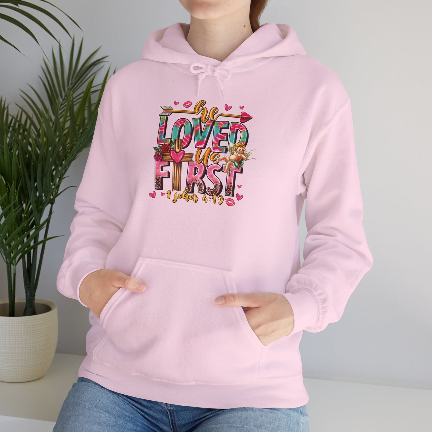 OMNI™ He Loved Us First Unisex Heavy Blend Hoodie