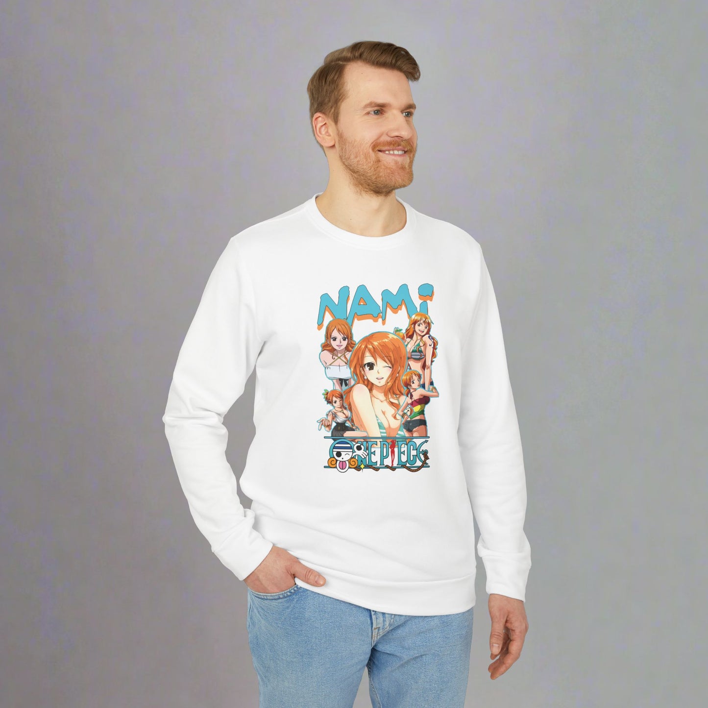 OMNI™ One Piece Cat Burglar Nami Adidas Unisex Fleece Crewneck Sweatshirt