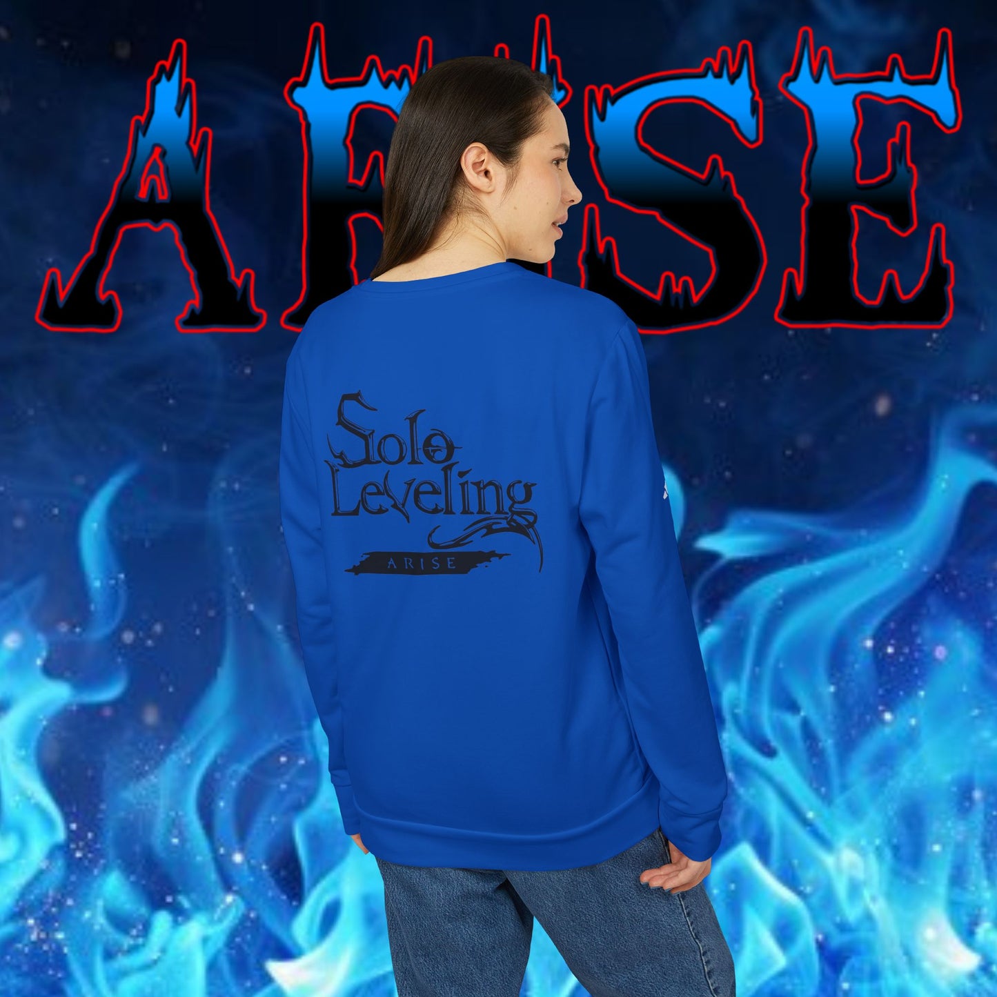 OMNI™ Solo Leveling Marshal Igris Adidas Unisex Fleece Crewneck Sweatshirt