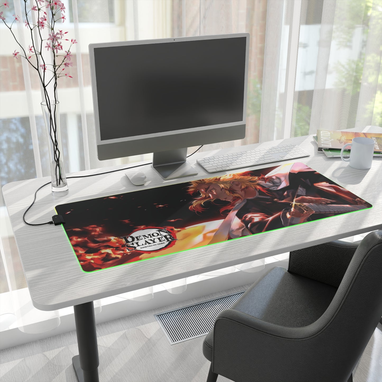 OMNI™ Rengoku's Unbreakable Will LED Gaming Mouse Pad