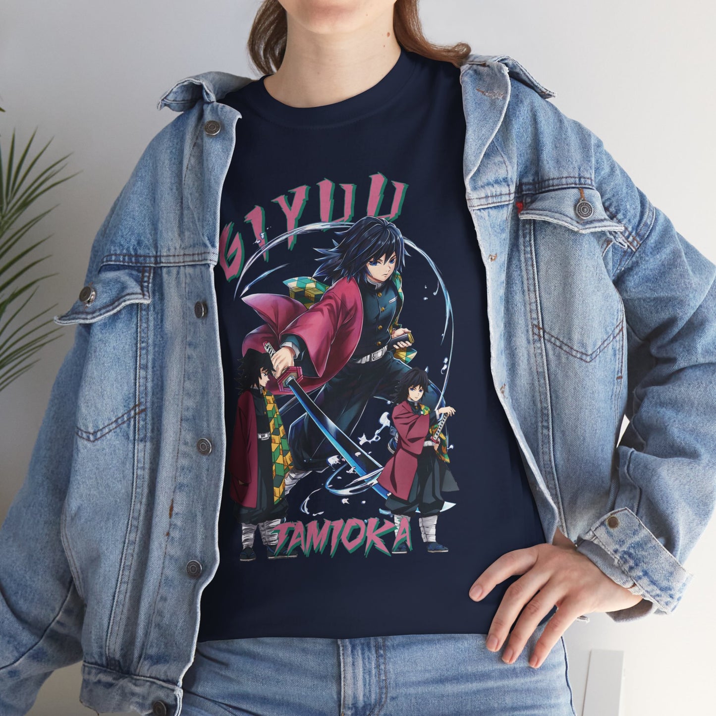 OMNI™ Demon Slayer Water Hashira Giyu Tomioka Unisex Heavy Cotton T-Shirt