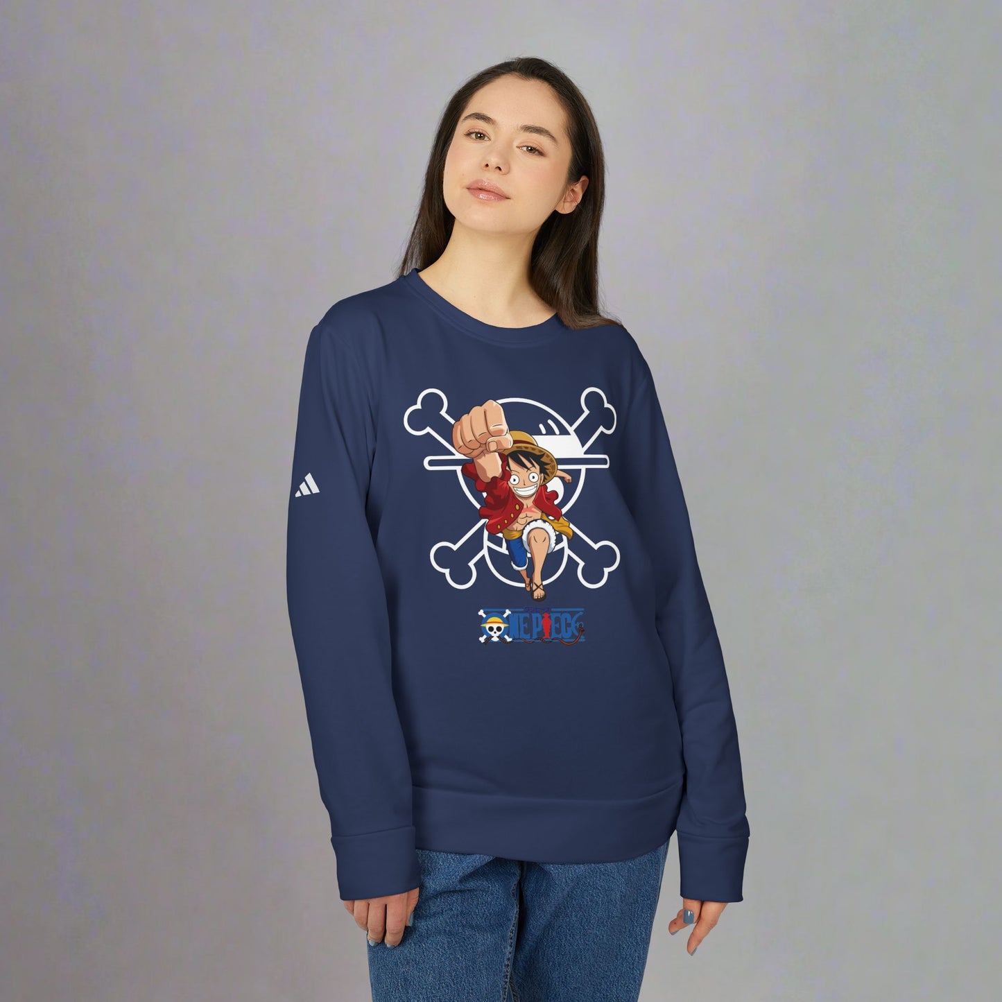 OMNI™ One Piece Straw Hat Monkey D. Luffy Adidas Unisex Fleece Crewneck Sweatshirt