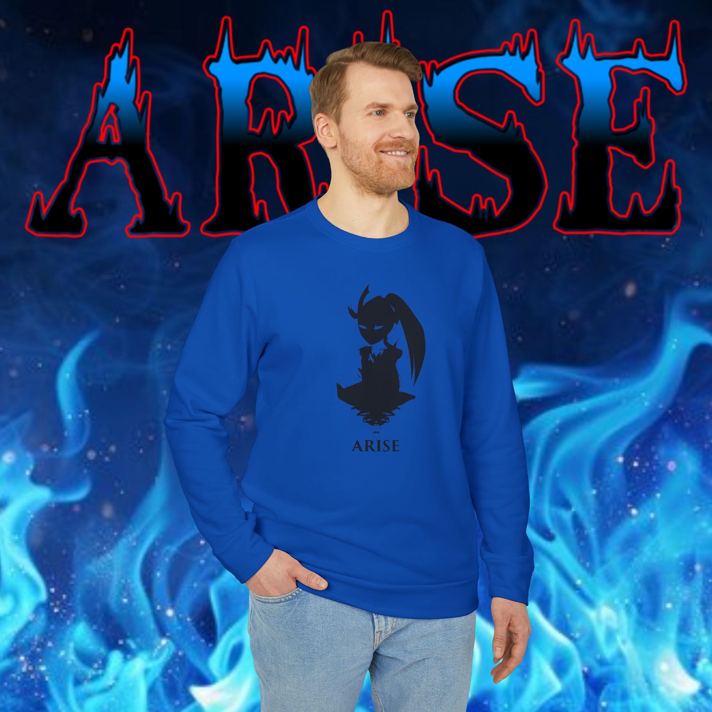 OMNI™ Solo Leveling Marshal Igris Adidas Unisex Fleece Crewneck Sweatshirt