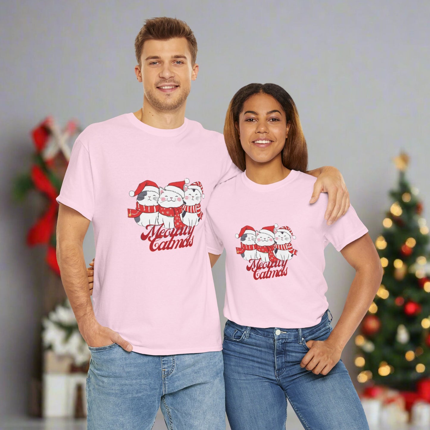OMNI™ Meowwy Catmas Christmas Heavy Cotton Unisex T-Shirt