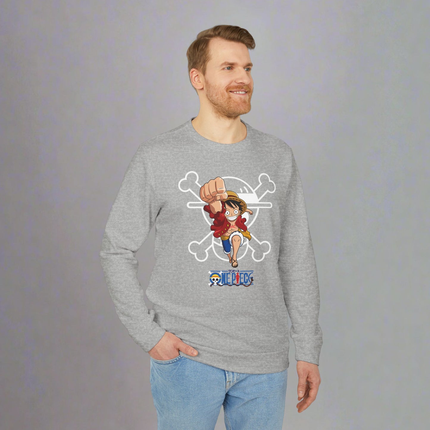 OMNI™ One Piece Straw Hat Monkey D. Luffy Adidas Unisex Fleece Crewneck Sweatshirt