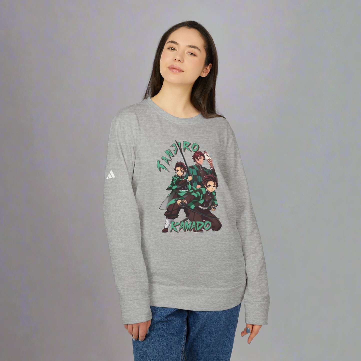 OMNI™ Demon Slayer Tanjiro Kamado Adidas Unisex Fleece Crewneck Sweatshirt
