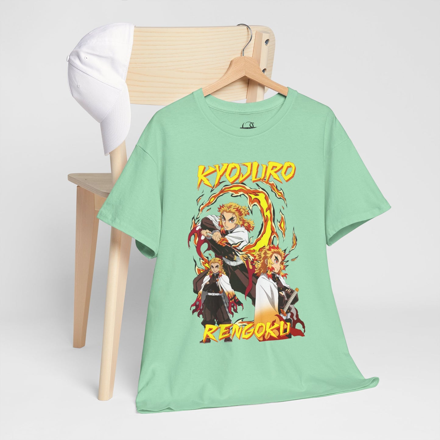 OMNI™ Demon Slayer Flame Hashira Kyojuro Rengoku Unisex Heavy Cotton T-Shirt