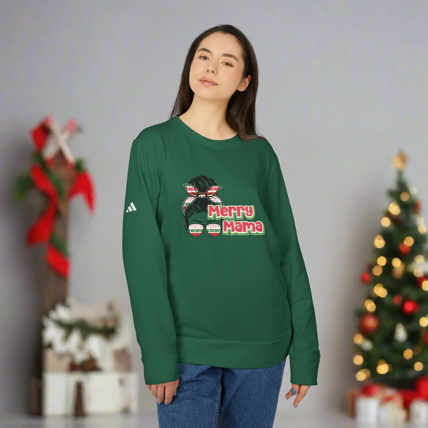 OMNI™ Merry Mama Adidas Women's Fleece Crewneck Sweatshirt