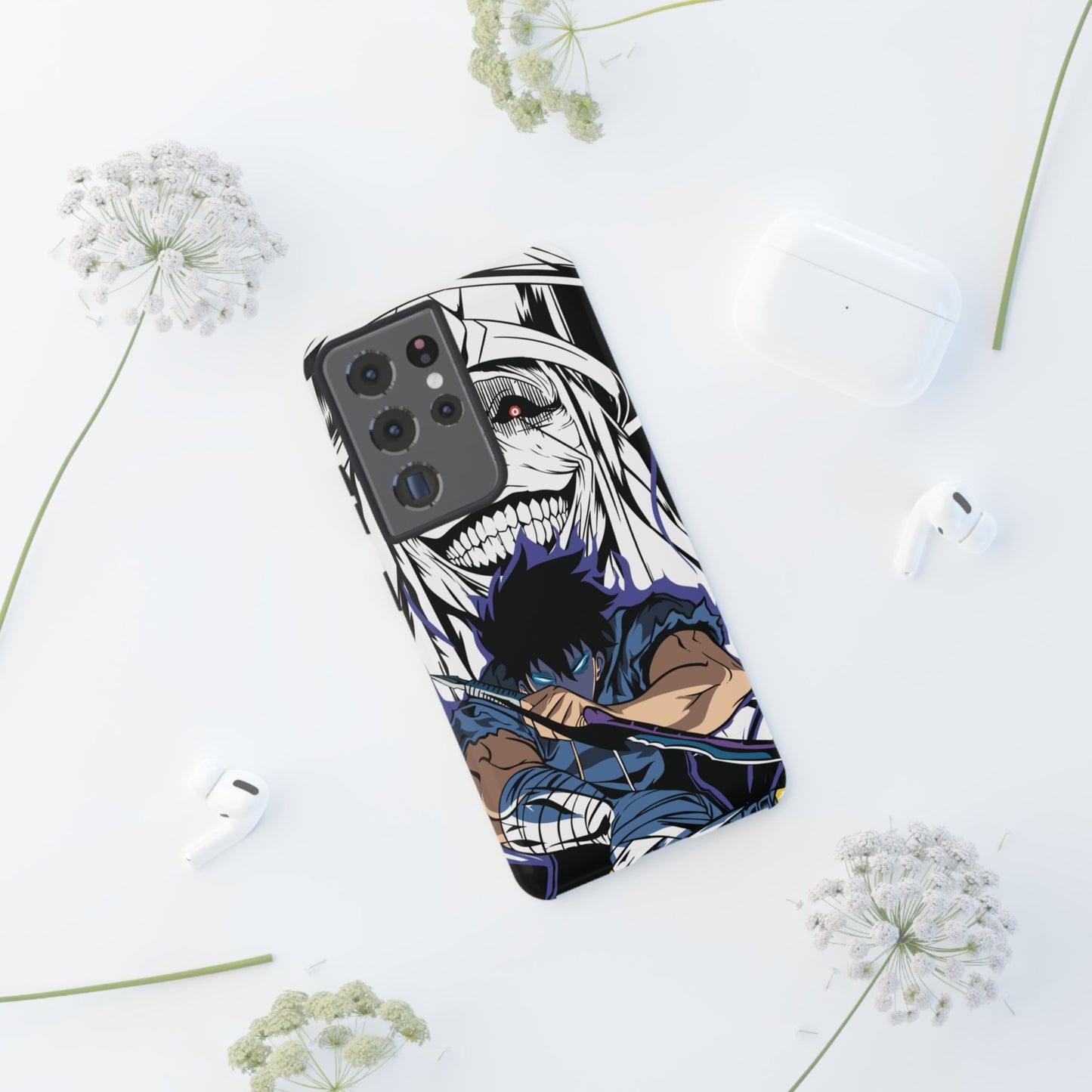 OMNI™ Solo Leveling Sung Jinwoo Vs Statue Of God II Double Layered Phone Case