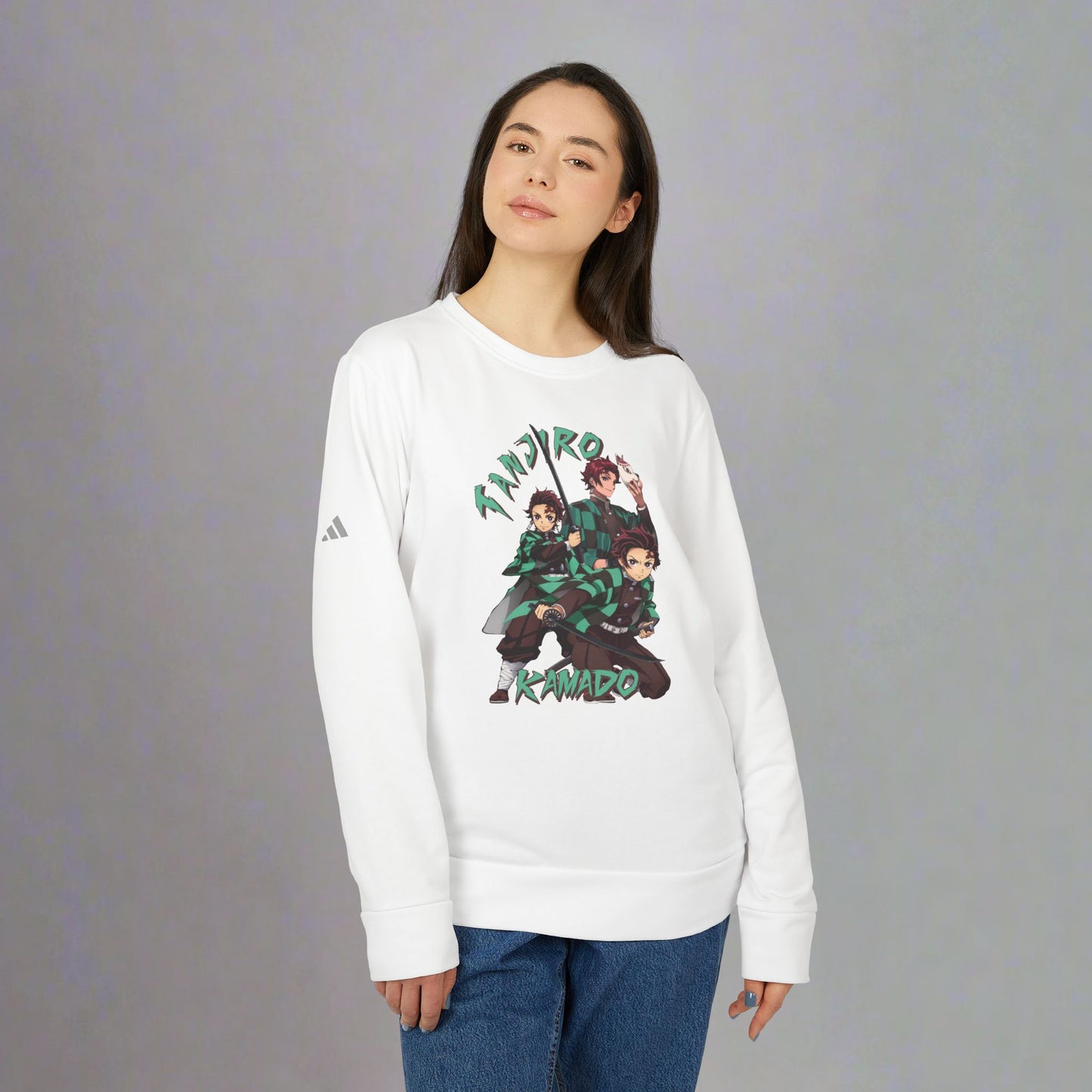 OMNI™ Demon Slayer Tanjiro Kamado Adidas Unisex Fleece Crewneck Sweatshirt