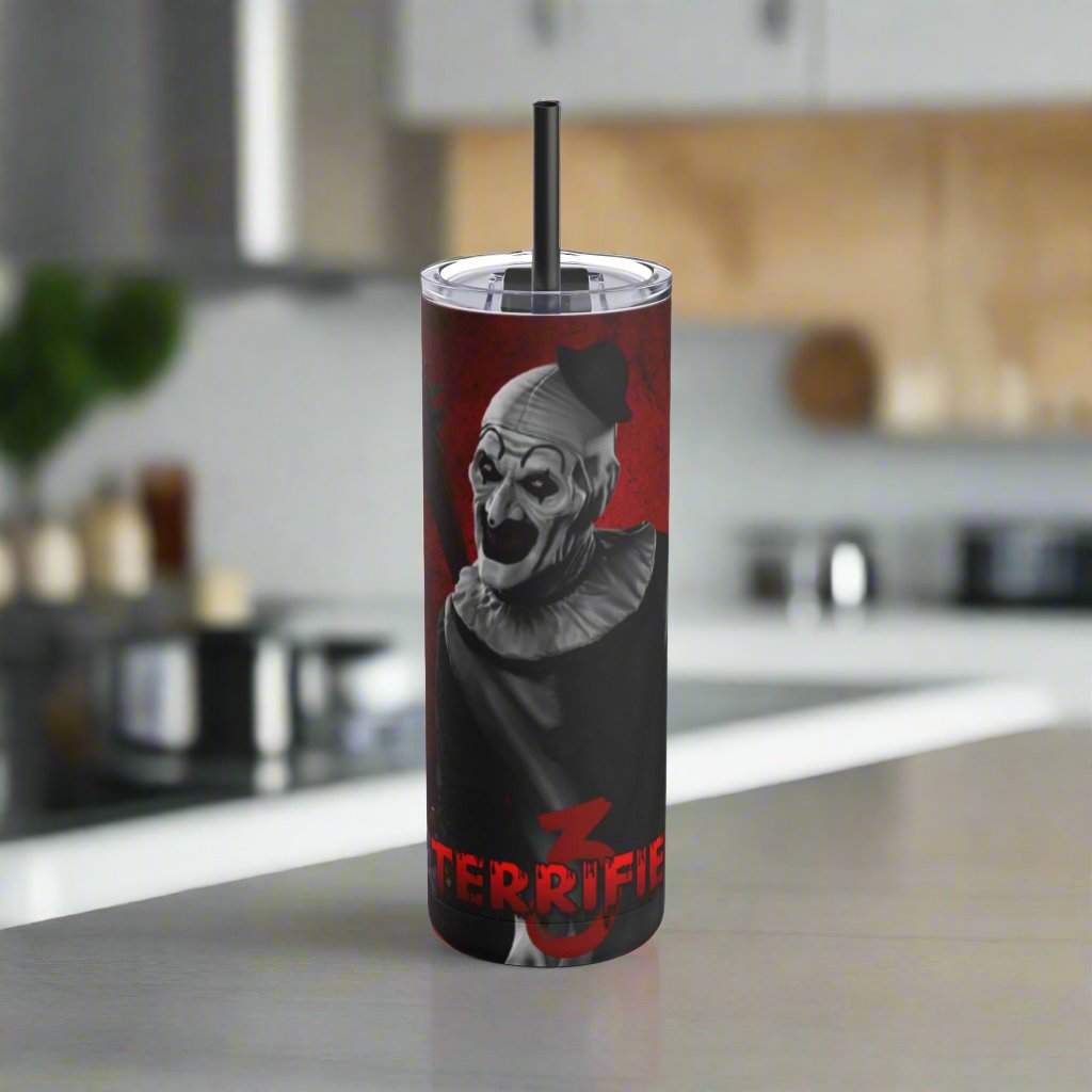 OMNI™ Art The Clown (Terrifuer III) Maars Maker 20oz Skinny Matte Tumbler
