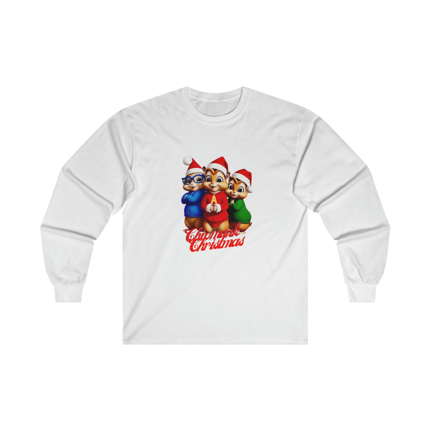 OMNI™ Chipmunk Christmas Ultra Cotton Long Sleeve T-Shirt