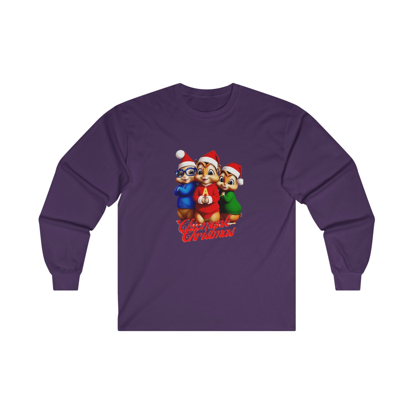 OMNI™ Chipmunk Christmas Ultra Cotton Long Sleeve T-Shirt