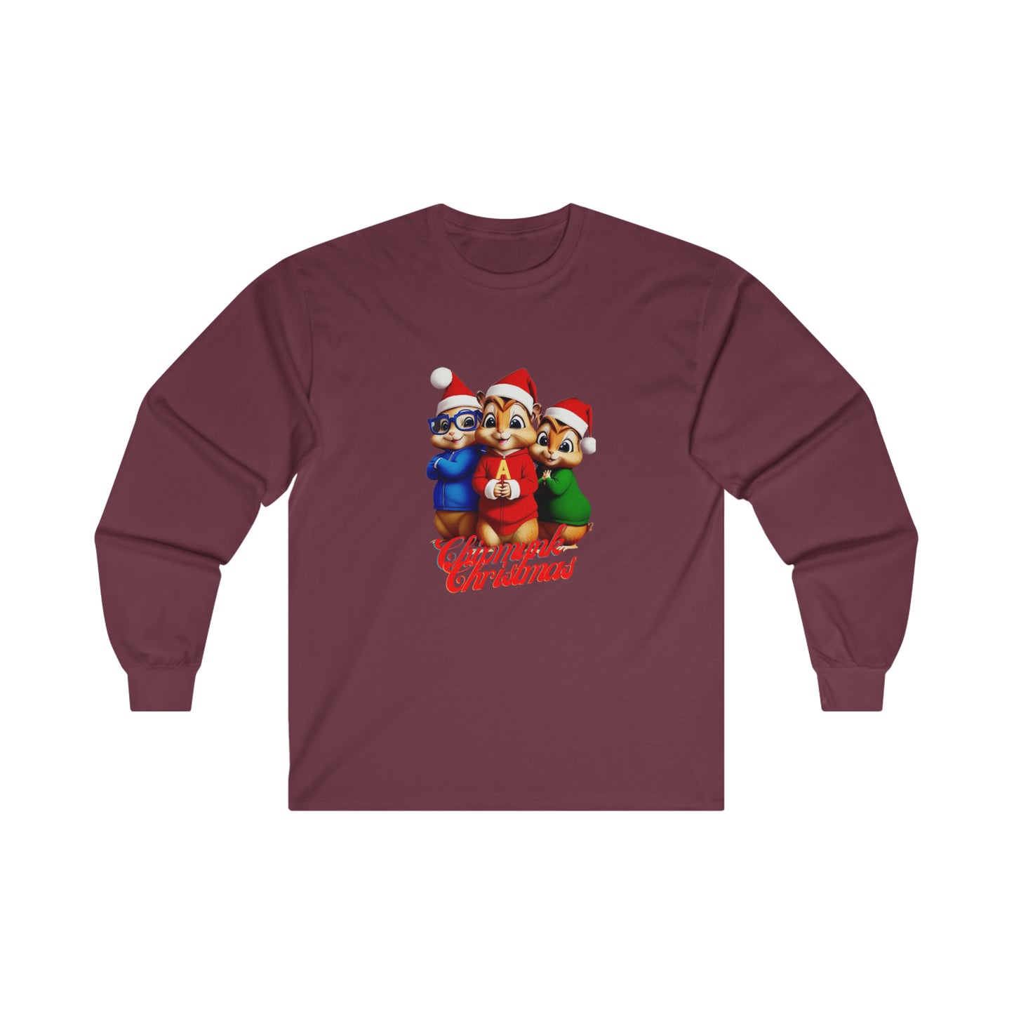 OMNI™ Chipmunk Christmas Ultra Cotton Long Sleeve T-Shirt