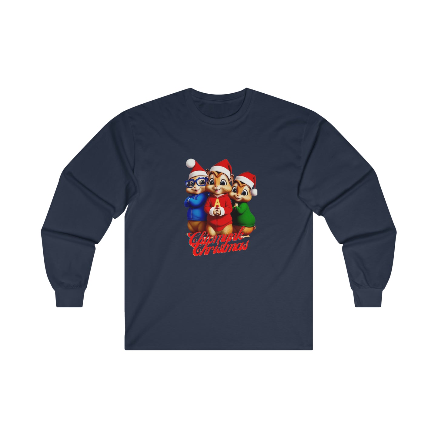 OMNI™ Chipmunk Christmas Ultra Cotton Long Sleeve T-Shirt