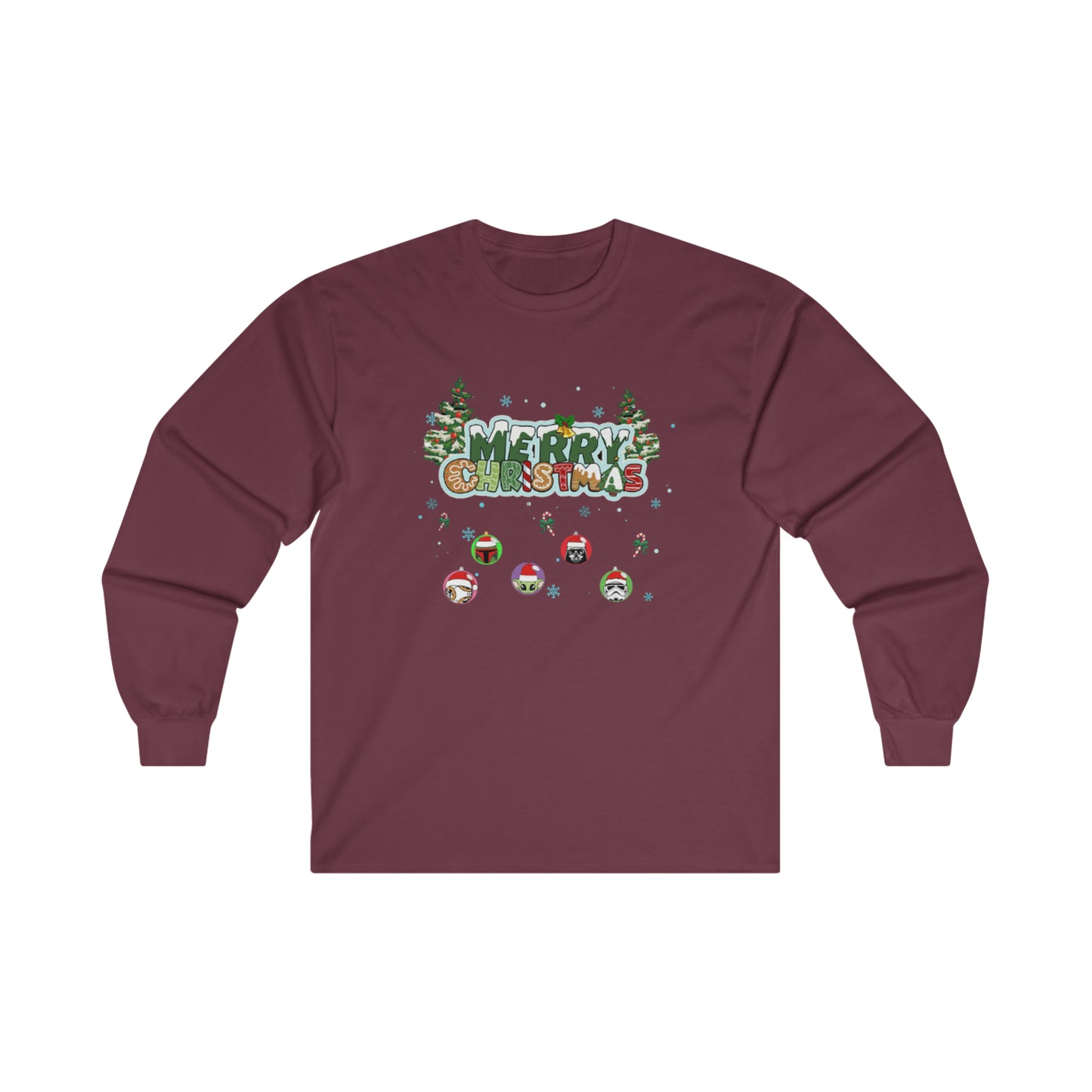 OMNI™ Star Wars Merry Christmas Unisex Ultra Cotton Long Sleeve T-Shirt