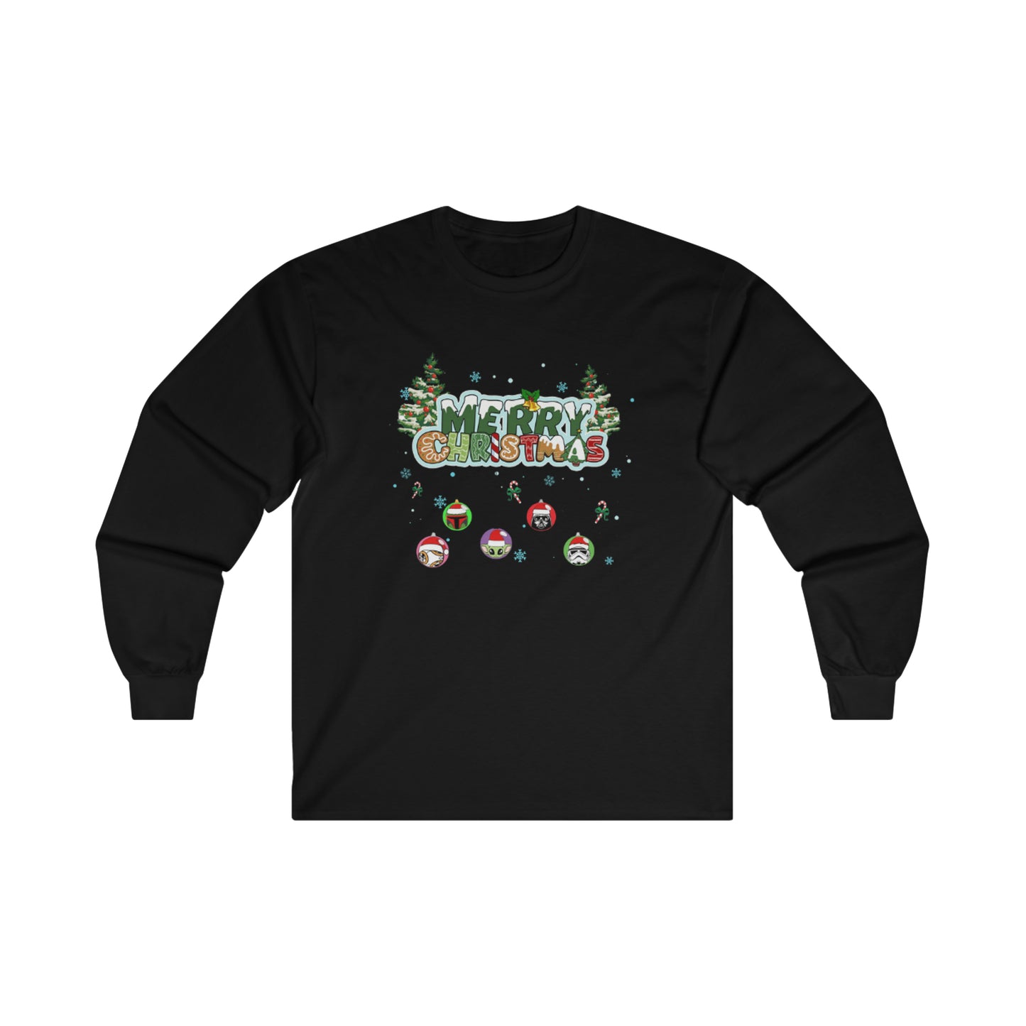 OMNI™ Star Wars Merry Christmas Unisex Ultra Cotton Long Sleeve T-Shirt