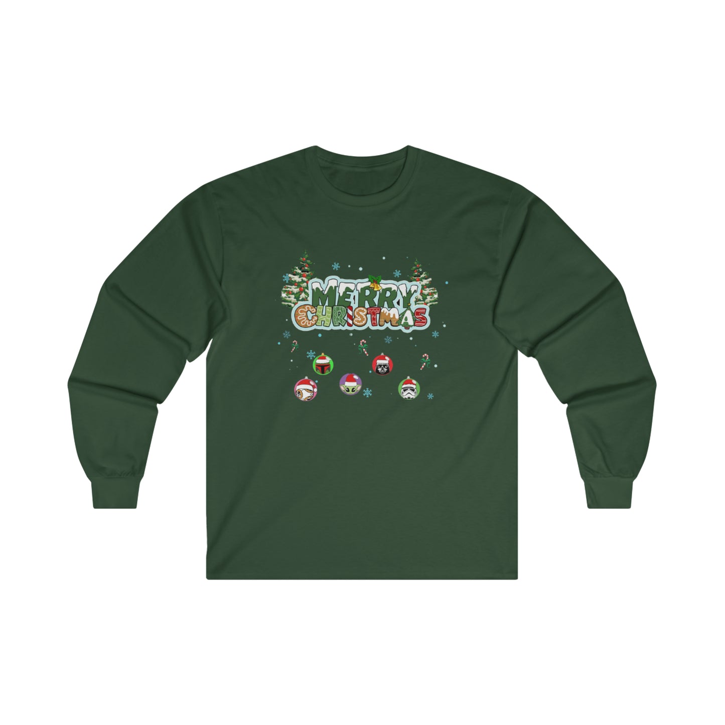 OMNI™ Star Wars Merry Christmas Unisex Ultra Cotton Long Sleeve T-Shirt
