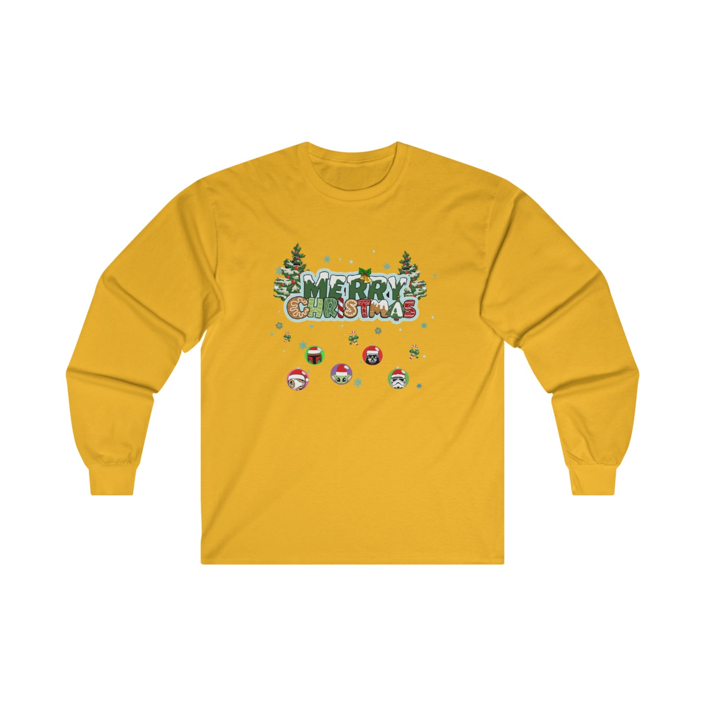 OMNI™ Star Wars Merry Christmas Unisex Ultra Cotton Long Sleeve T-Shirt