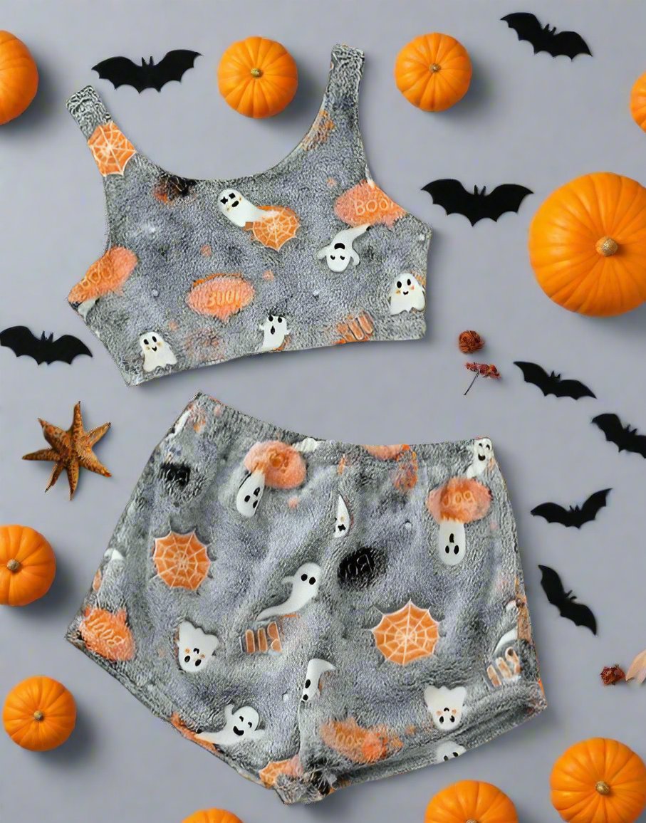 OMNI™ Women's 2 Piece Luminous Halloween Pajamas Set