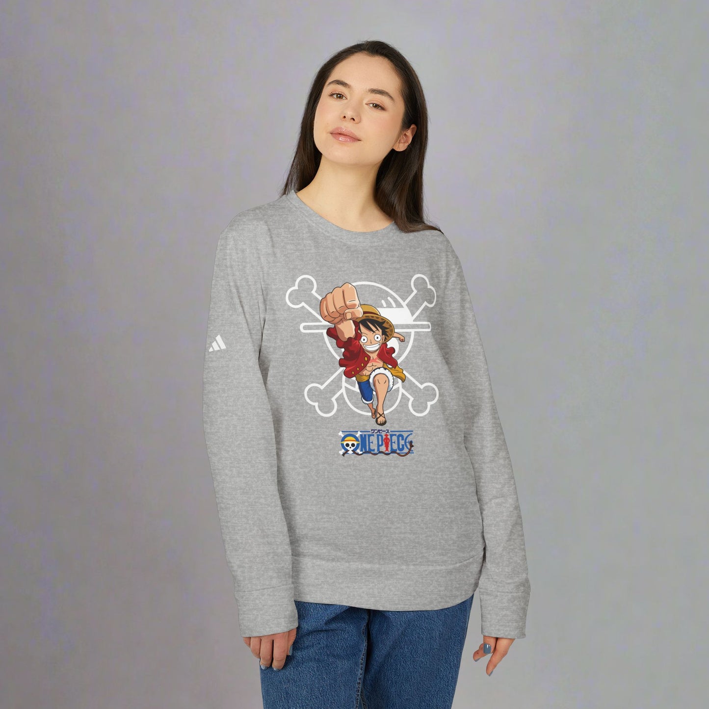 OMNI™ One Piece Straw Hat Monkey D. Luffy Adidas Unisex Fleece Crewneck Sweatshirt