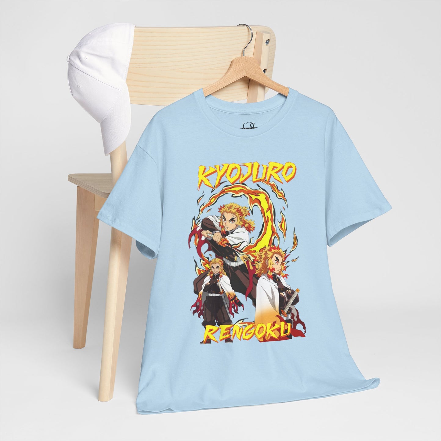 OMNI™ Demon Slayer Flame Hashira Kyojuro Rengoku Unisex Heavy Cotton T-Shirt
