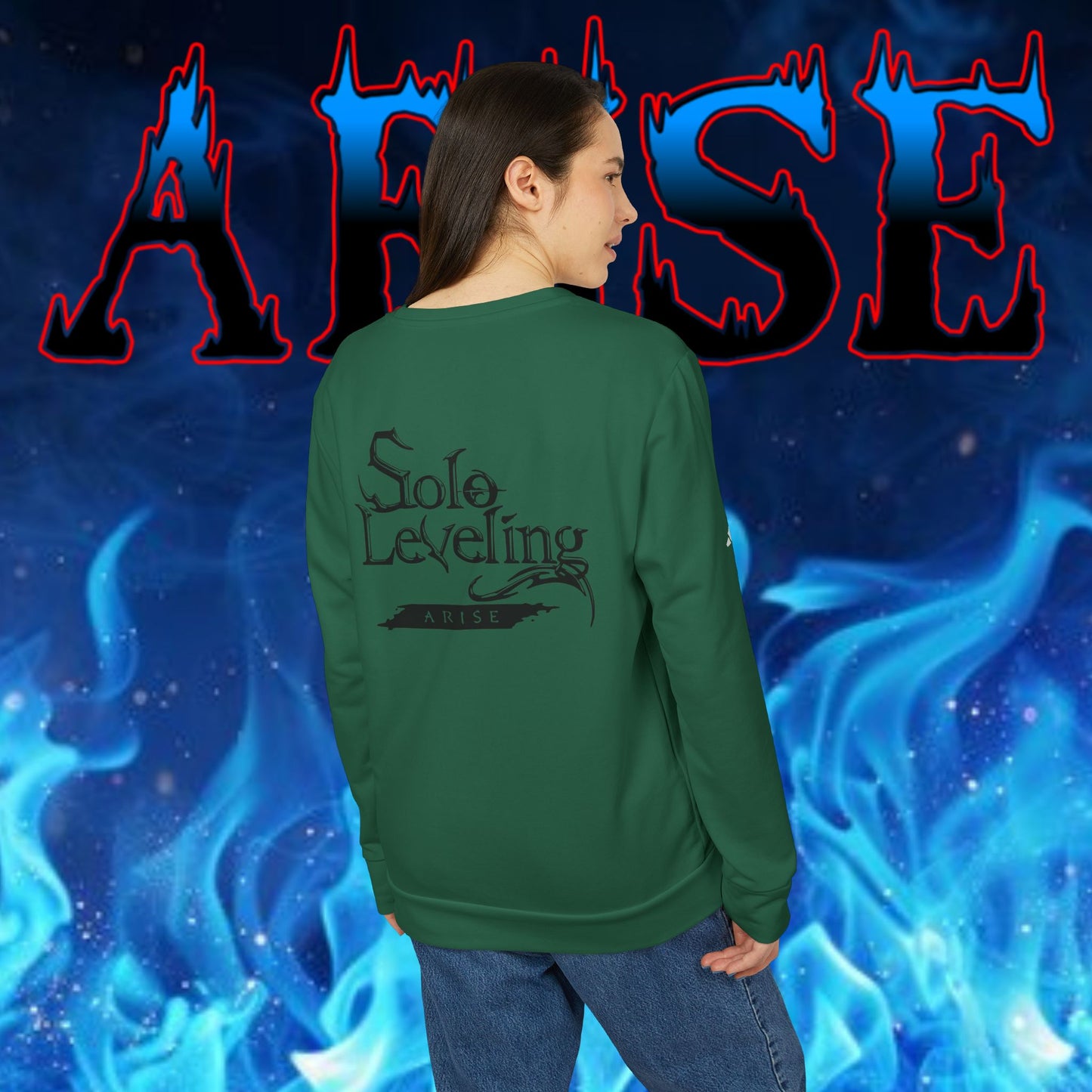 OMNI™ Solo Leveling Marshal Igris Adidas Unisex Fleece Crewneck Sweatshirt