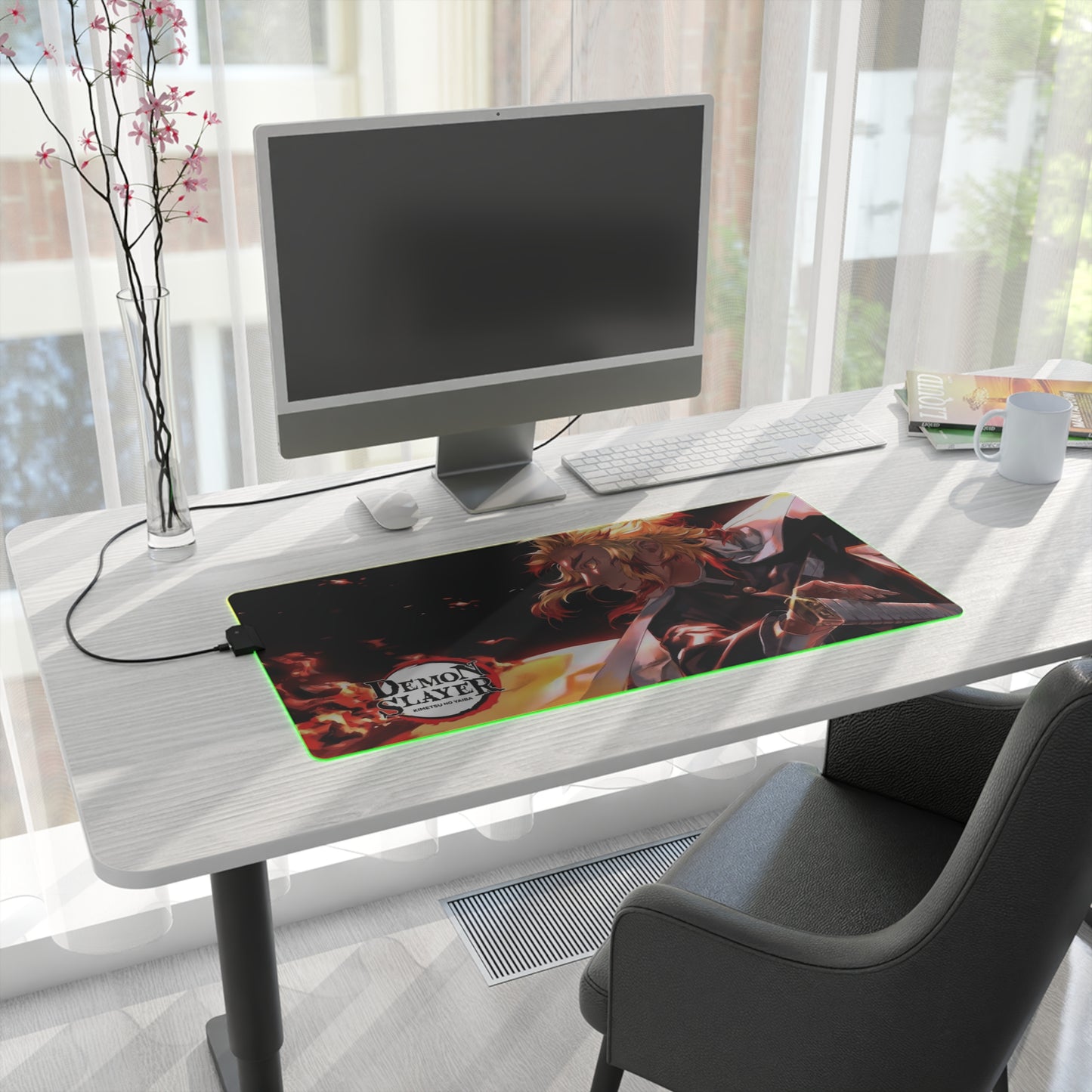 OMNI™ Rengoku's Unbreakable Will LED Gaming Mouse Pad