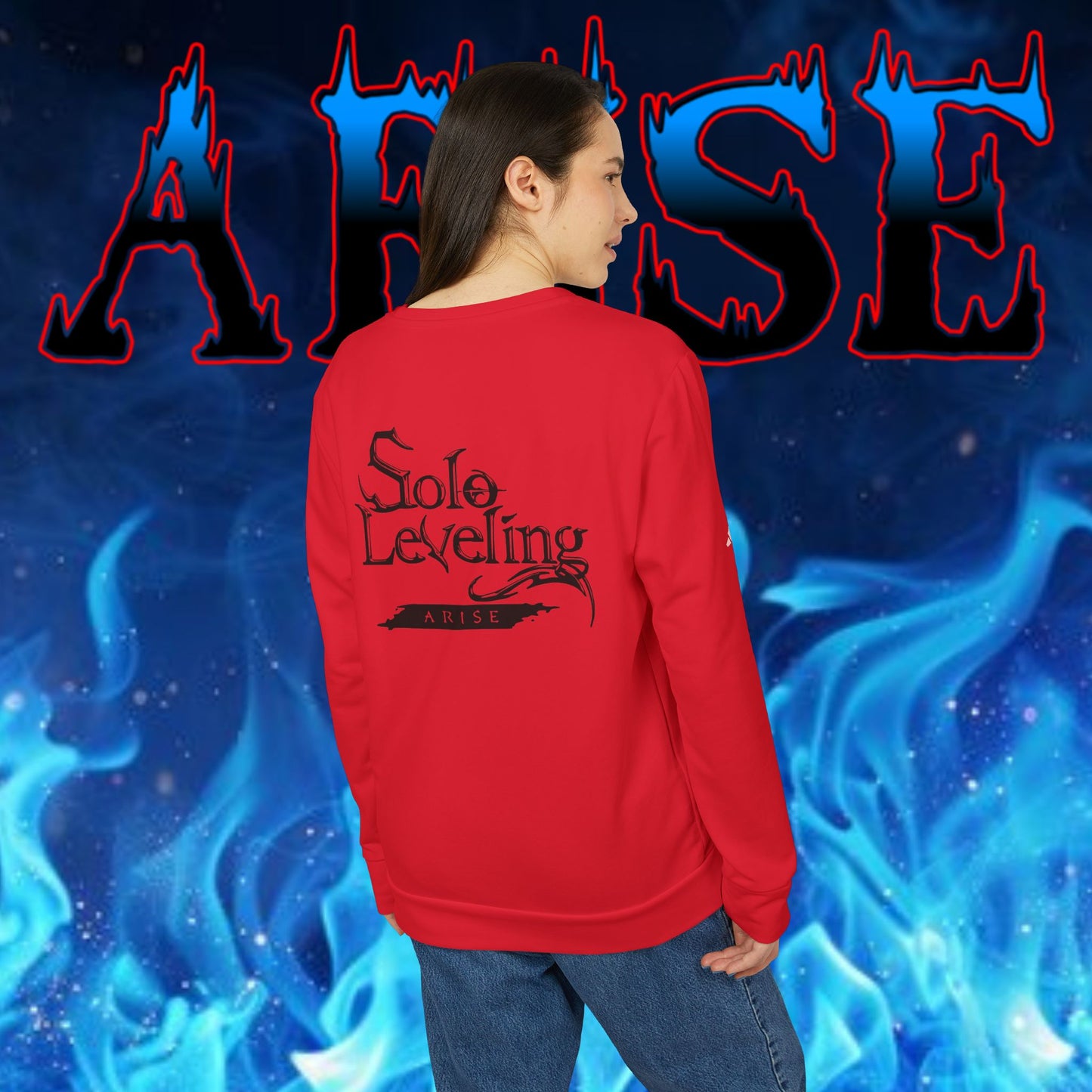 OMNI™ Solo Leveling Marshal Igris Adidas Unisex Fleece Crewneck Sweatshirt