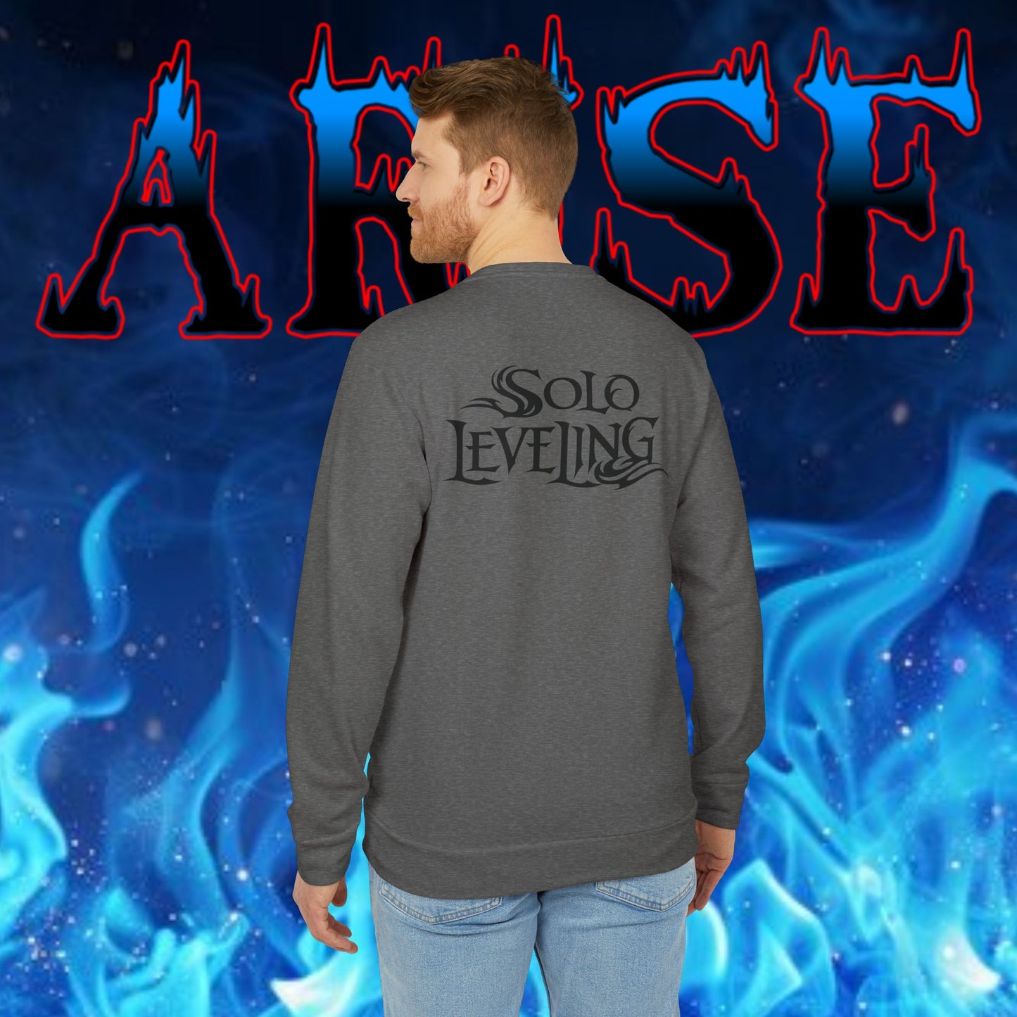 OMNI™ Solo Leveling Dual Dagger Adidas Unisex Fleece Crewneck Sweatshirt