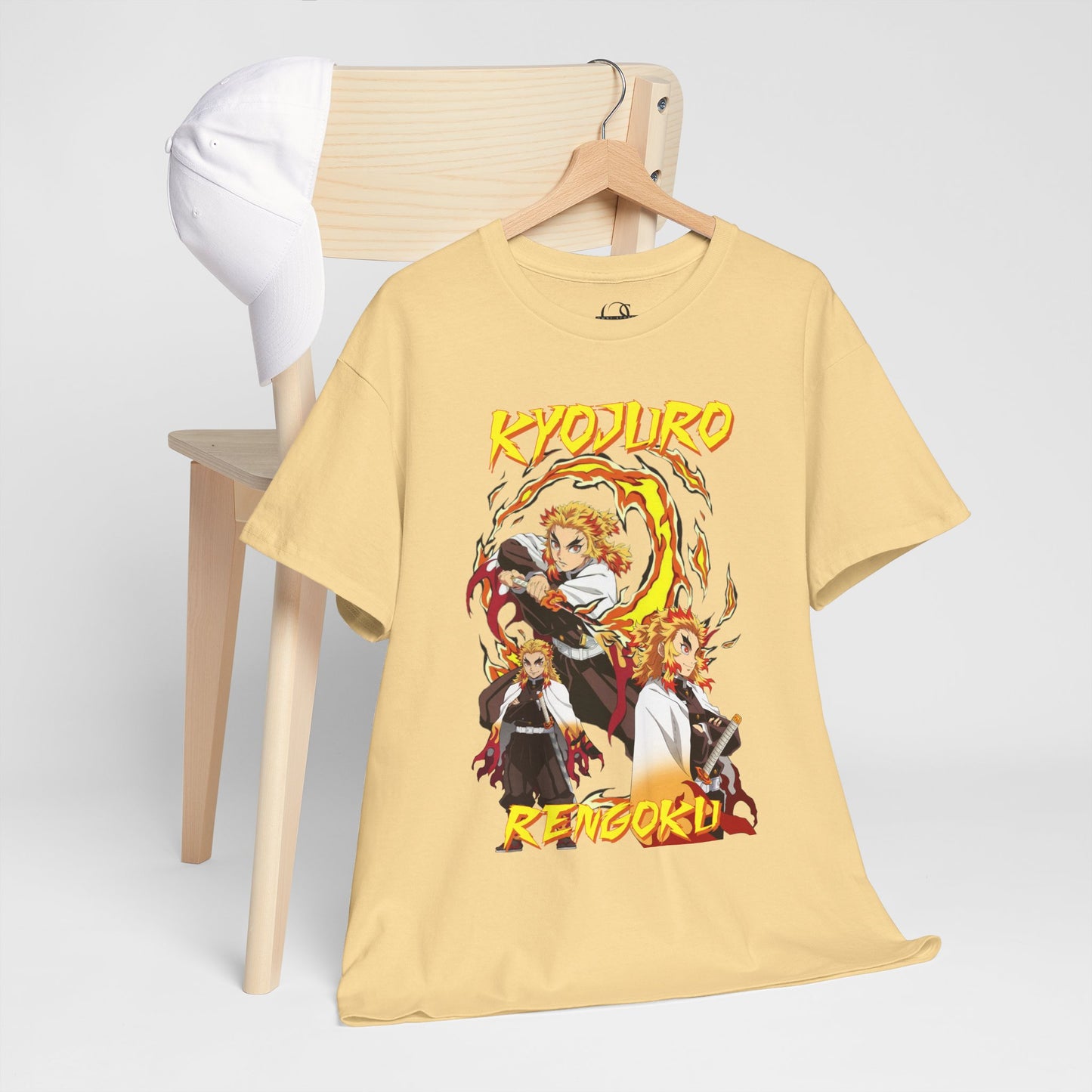OMNI™ Demon Slayer Flame Hashira Kyojuro Rengoku Unisex Heavy Cotton T-Shirt