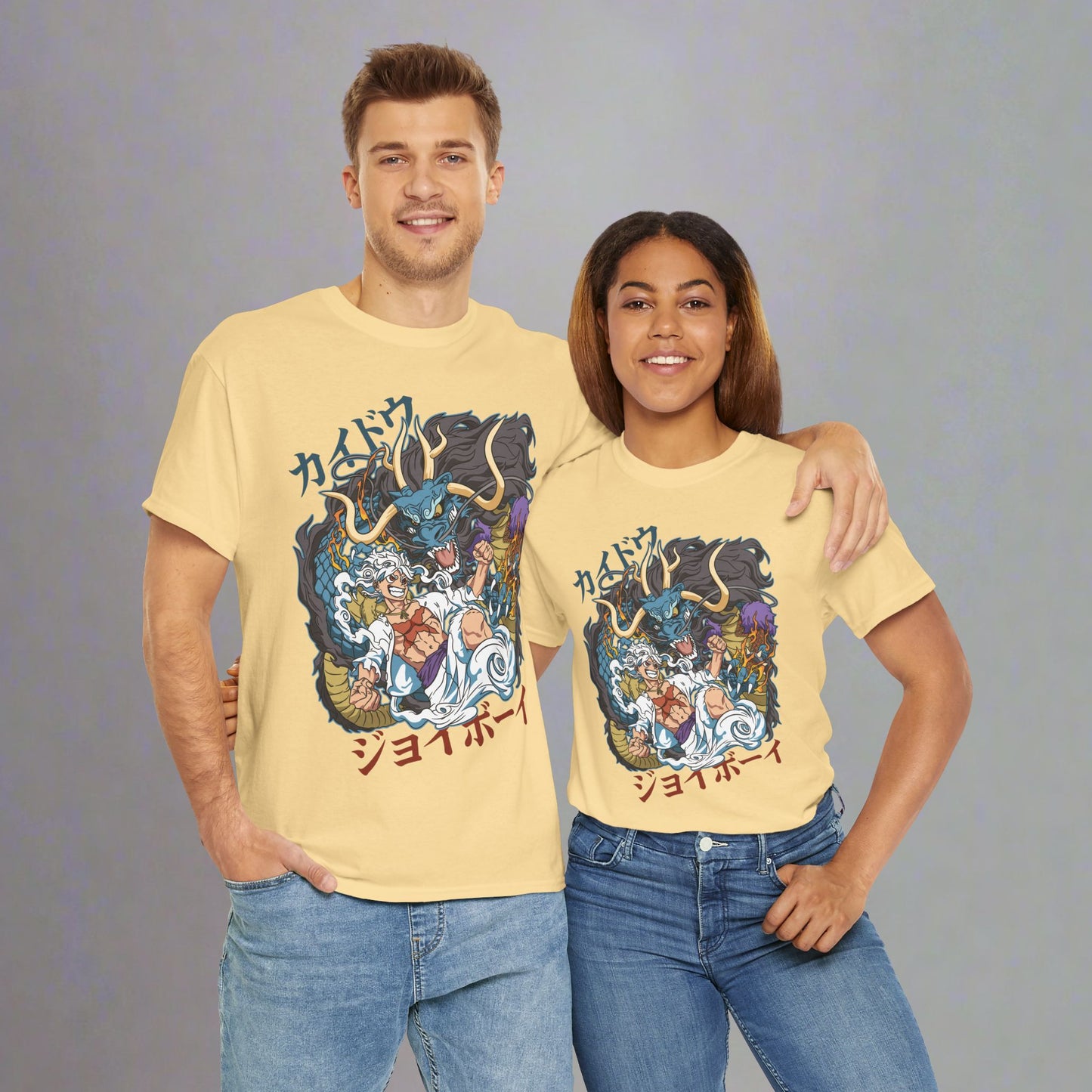 OMNI™ One Piece Gear 5 Luffy Vs Kaido Unisex Heavy Cotton T-Shirt