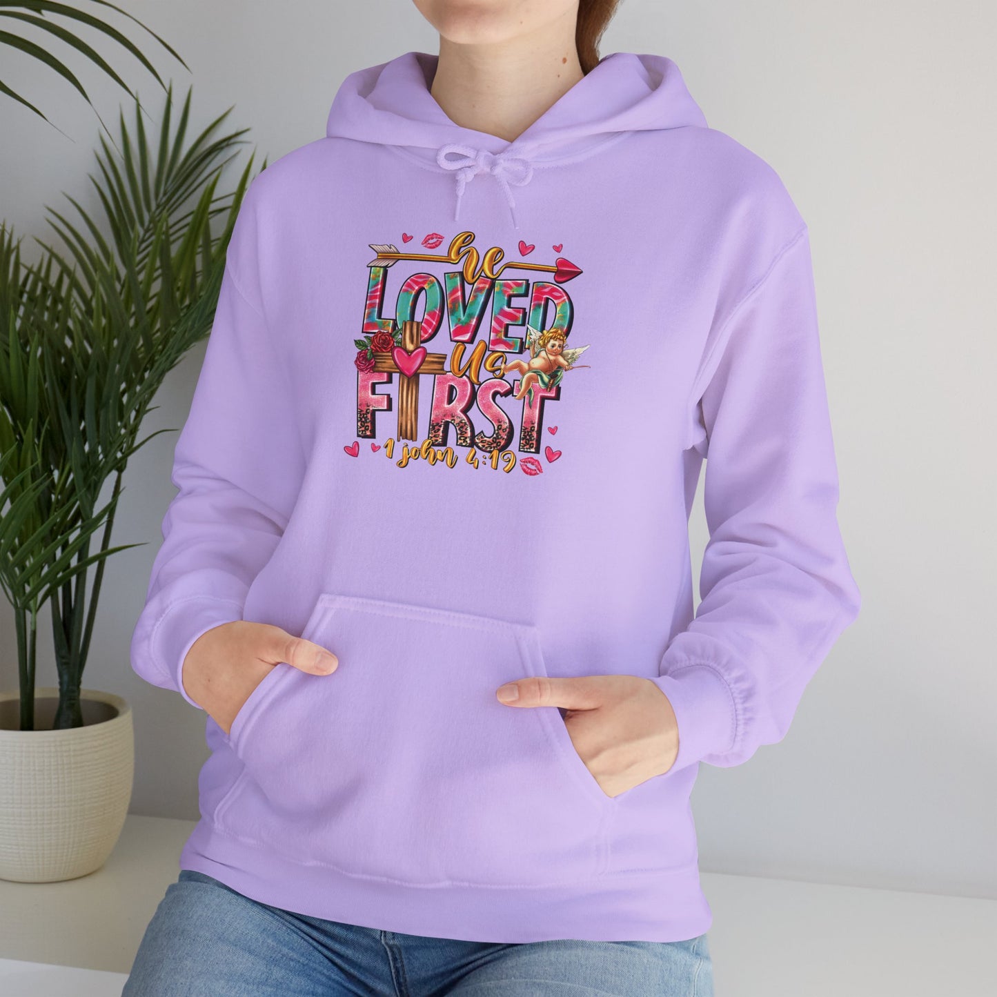 OMNI™ He Loved Us First Unisex Heavy Blend Hoodie