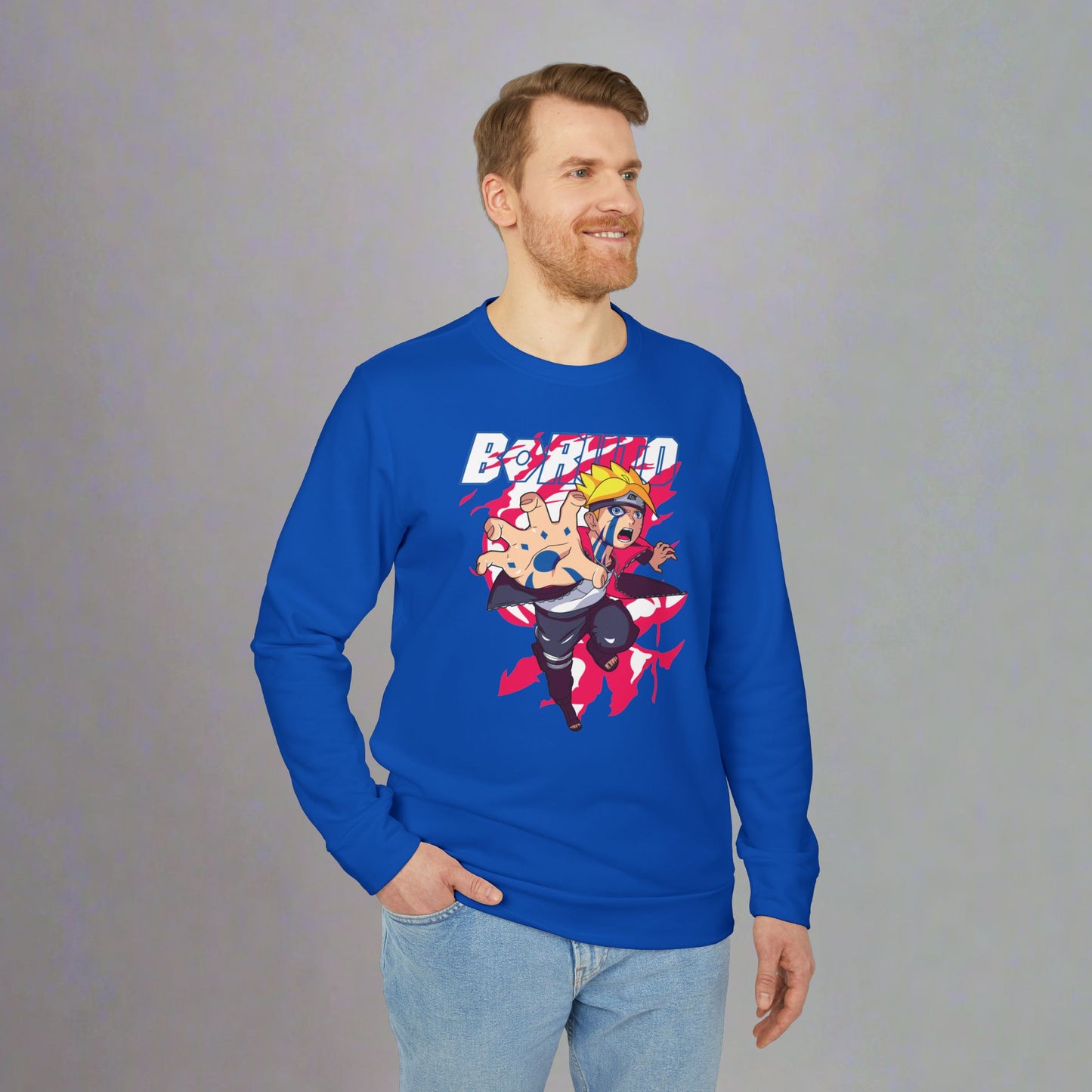 OMNI™ Boruto Byakugan Adidas Unisex Fleece Crewneck Sweatshirt