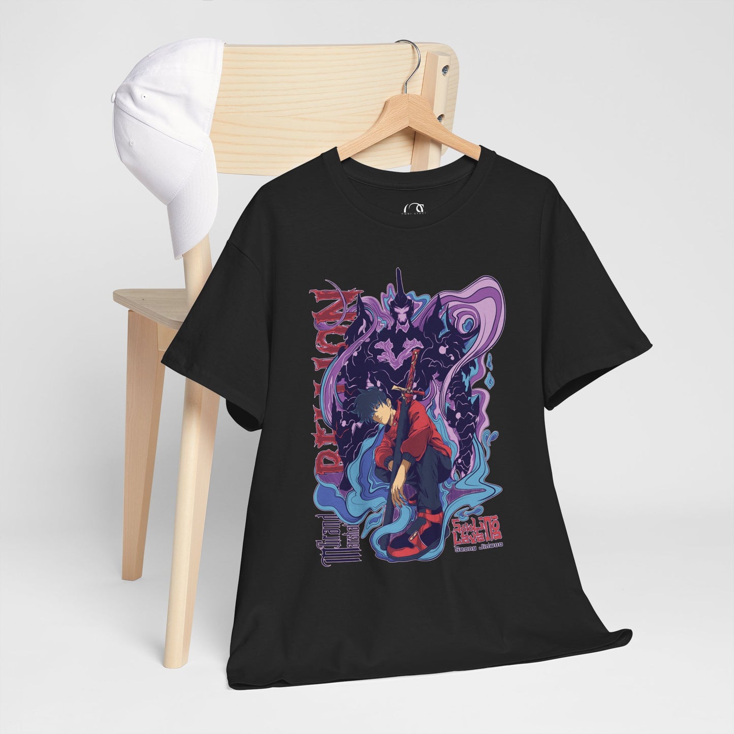 OMNI™ Solo Leveling Sung Drip-Woo Unisex Heavy Cotton T-Shirt