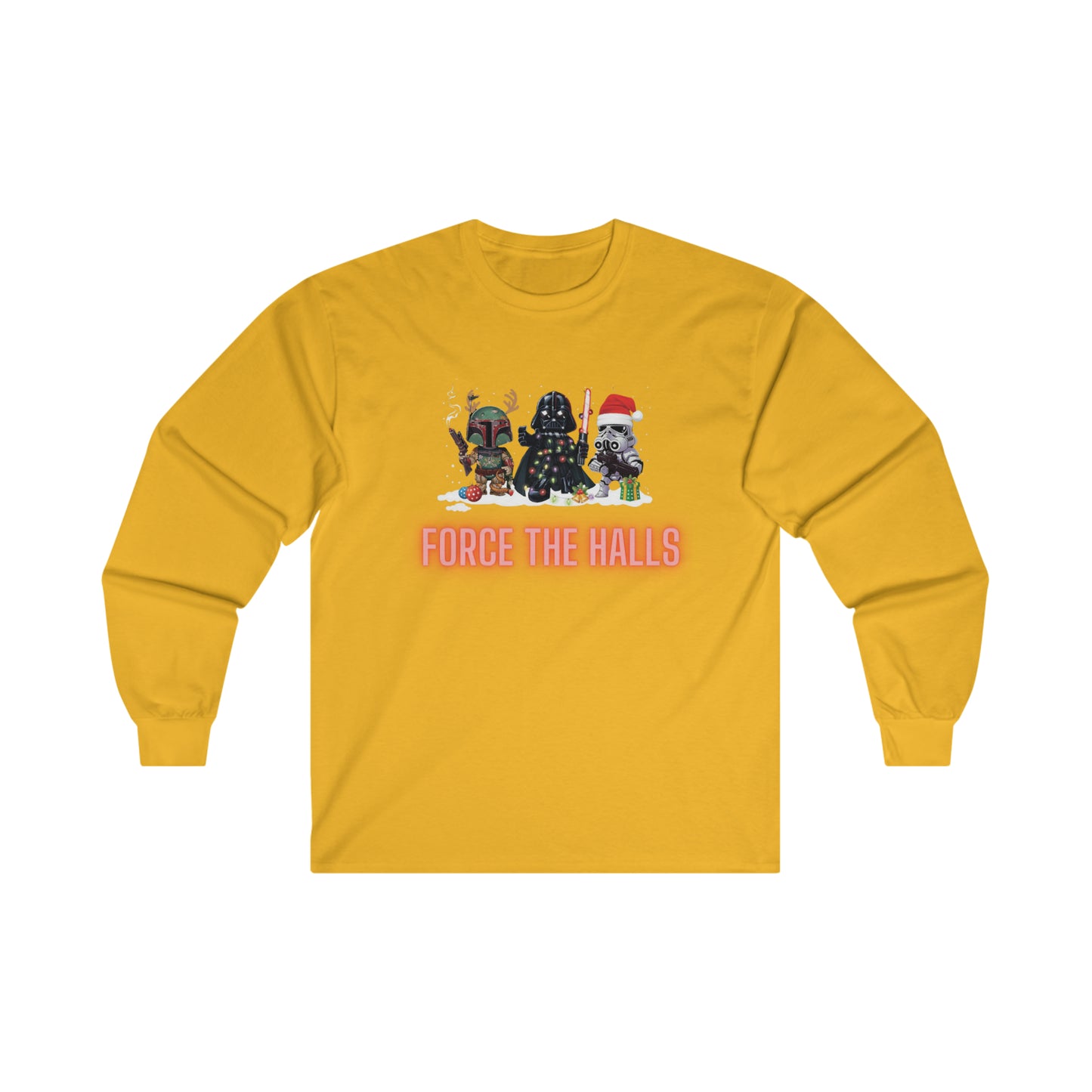 OMNI™ Star Wars Trio (Darth Vader, Boba Fett and Stormtrooper) Christmas Themed Unisex Ultra Cotton Long Sleeve T-Shirt