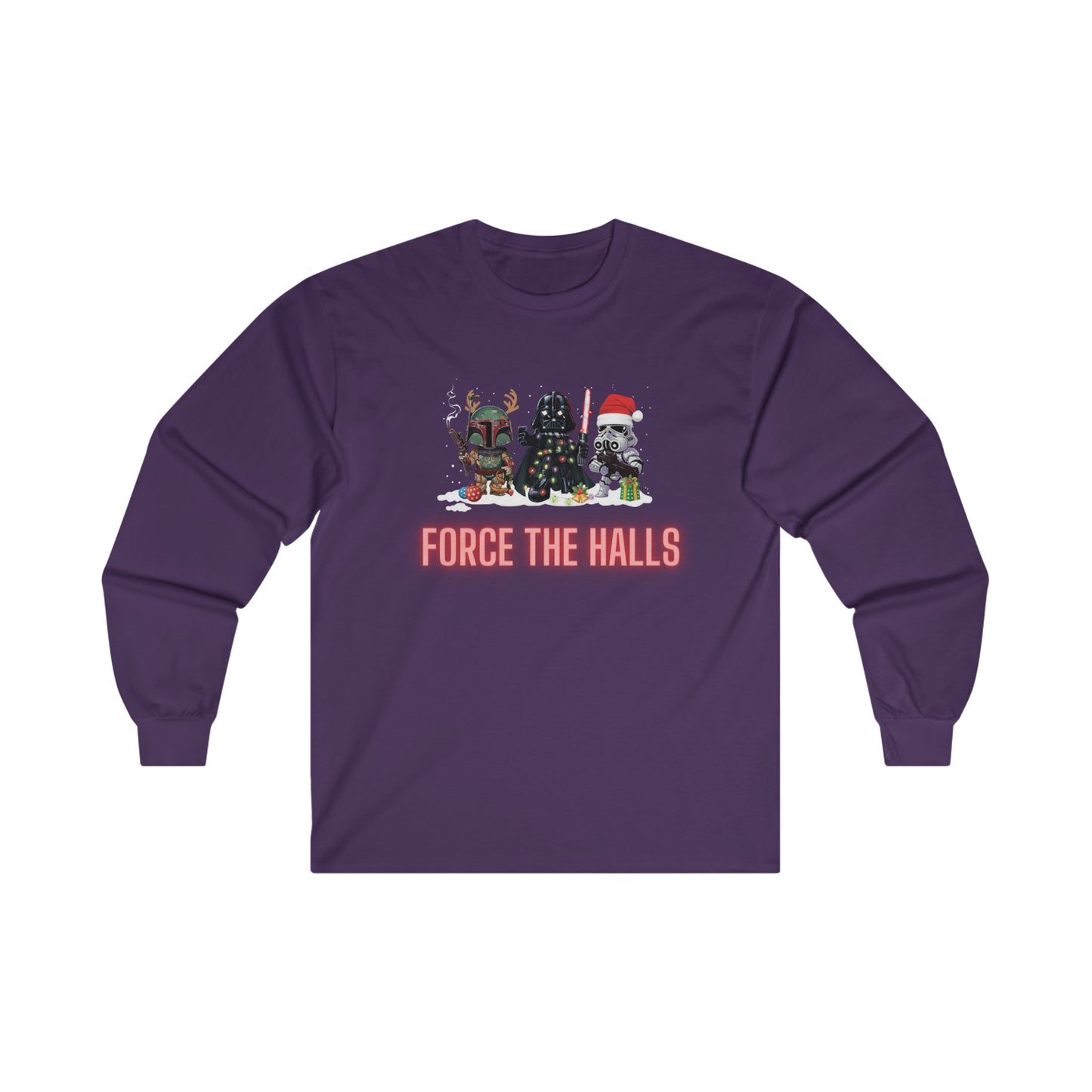OMNI™ Star Wars Trio (Darth Vader, Boba Fett and Stormtrooper) Christmas Themed Unisex Ultra Cotton Long Sleeve T-Shirt